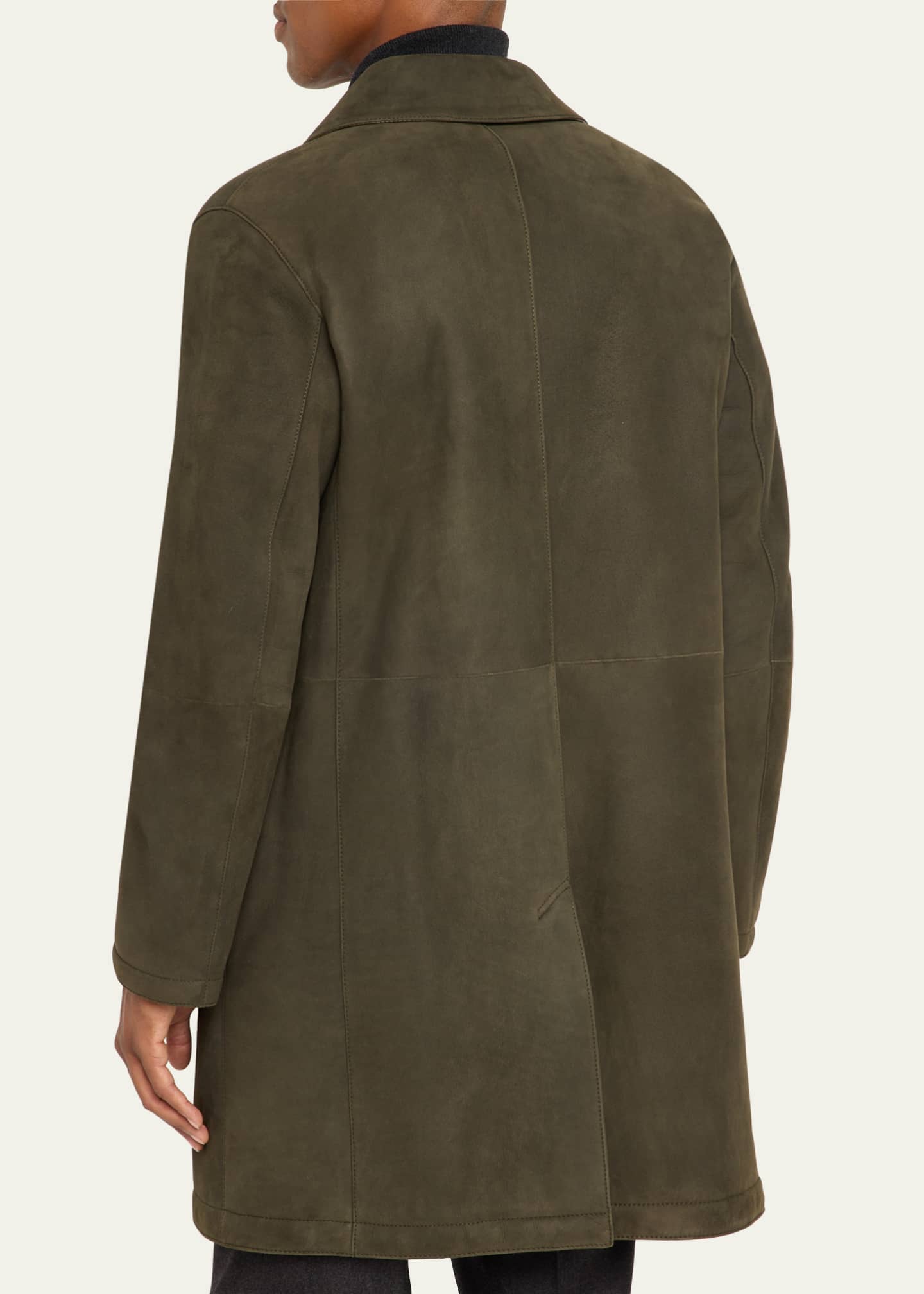 Brioni Men's Leather Overcoat Image 3 of 5