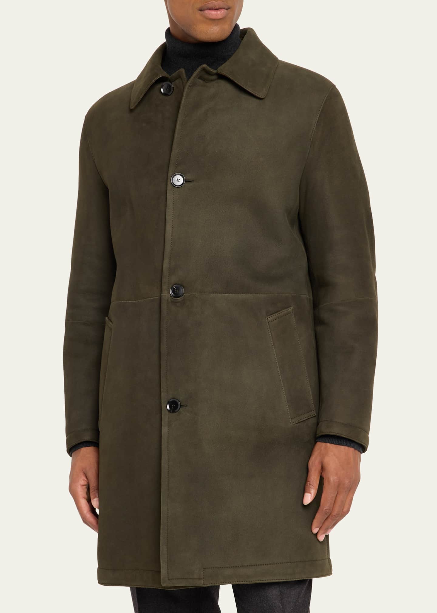 Brioni Men's Leather Overcoat Image 4 of 5
