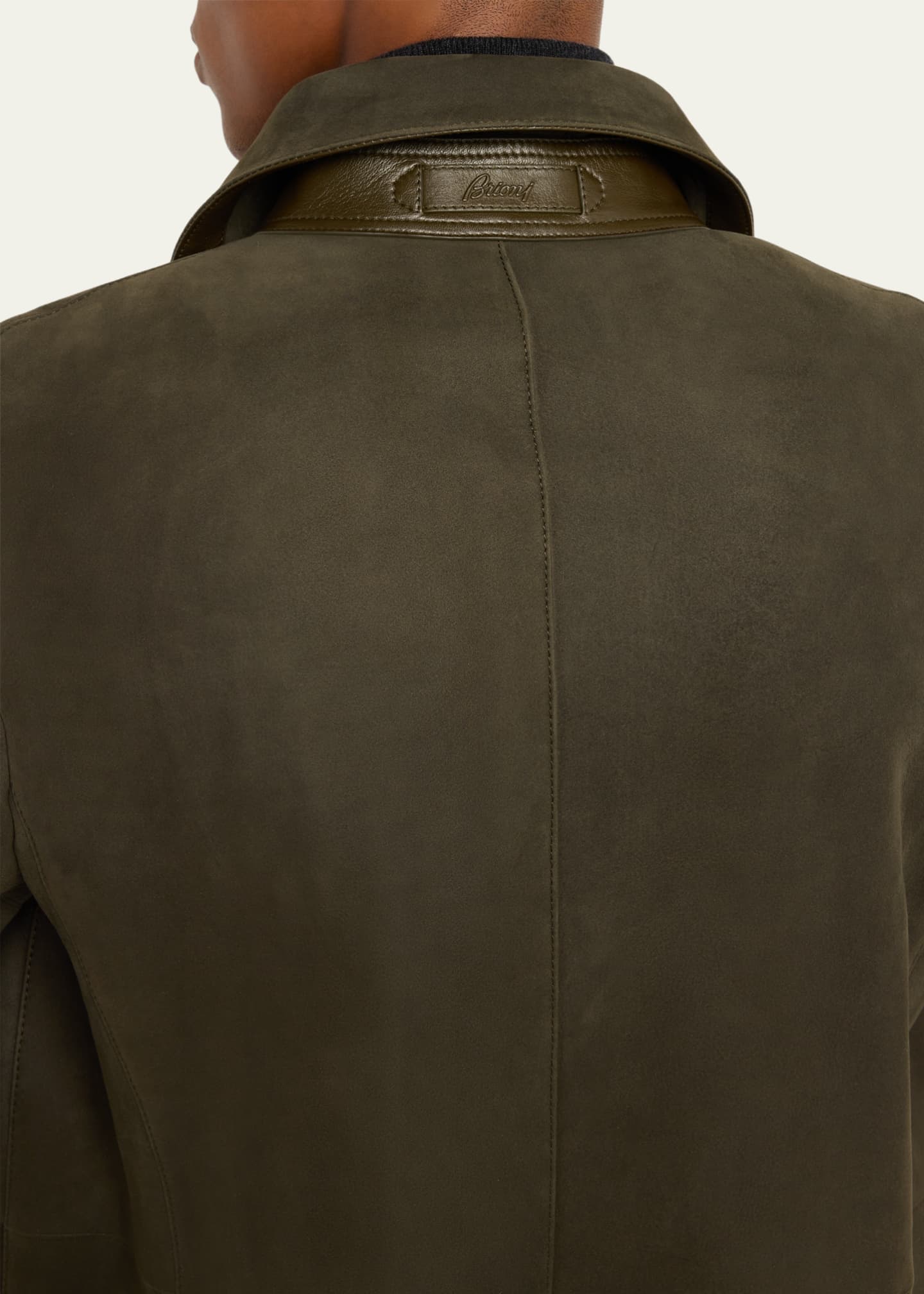 Brioni Men's Leather Overcoat Image 5 of 5