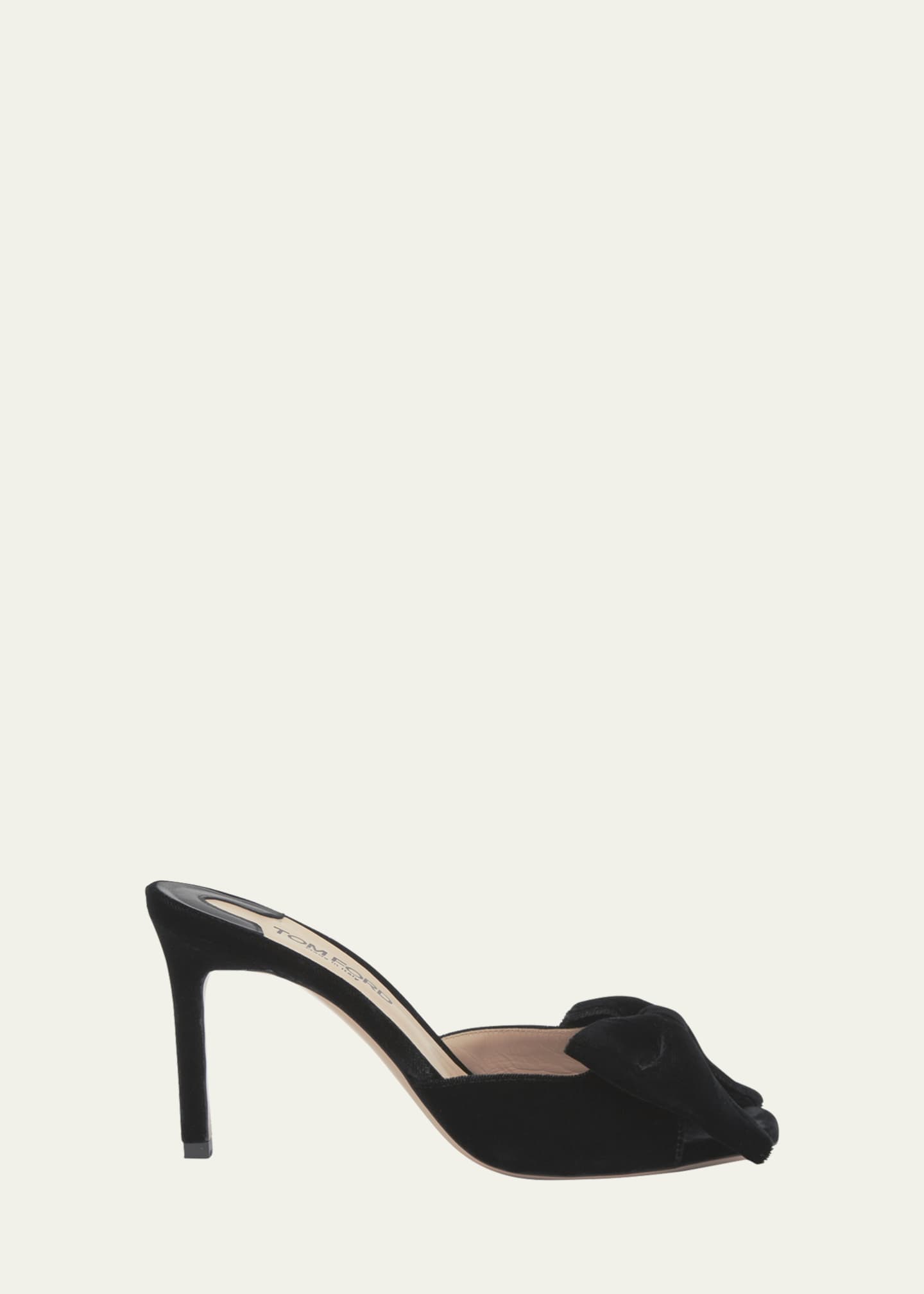 Velvet bow sandals discount