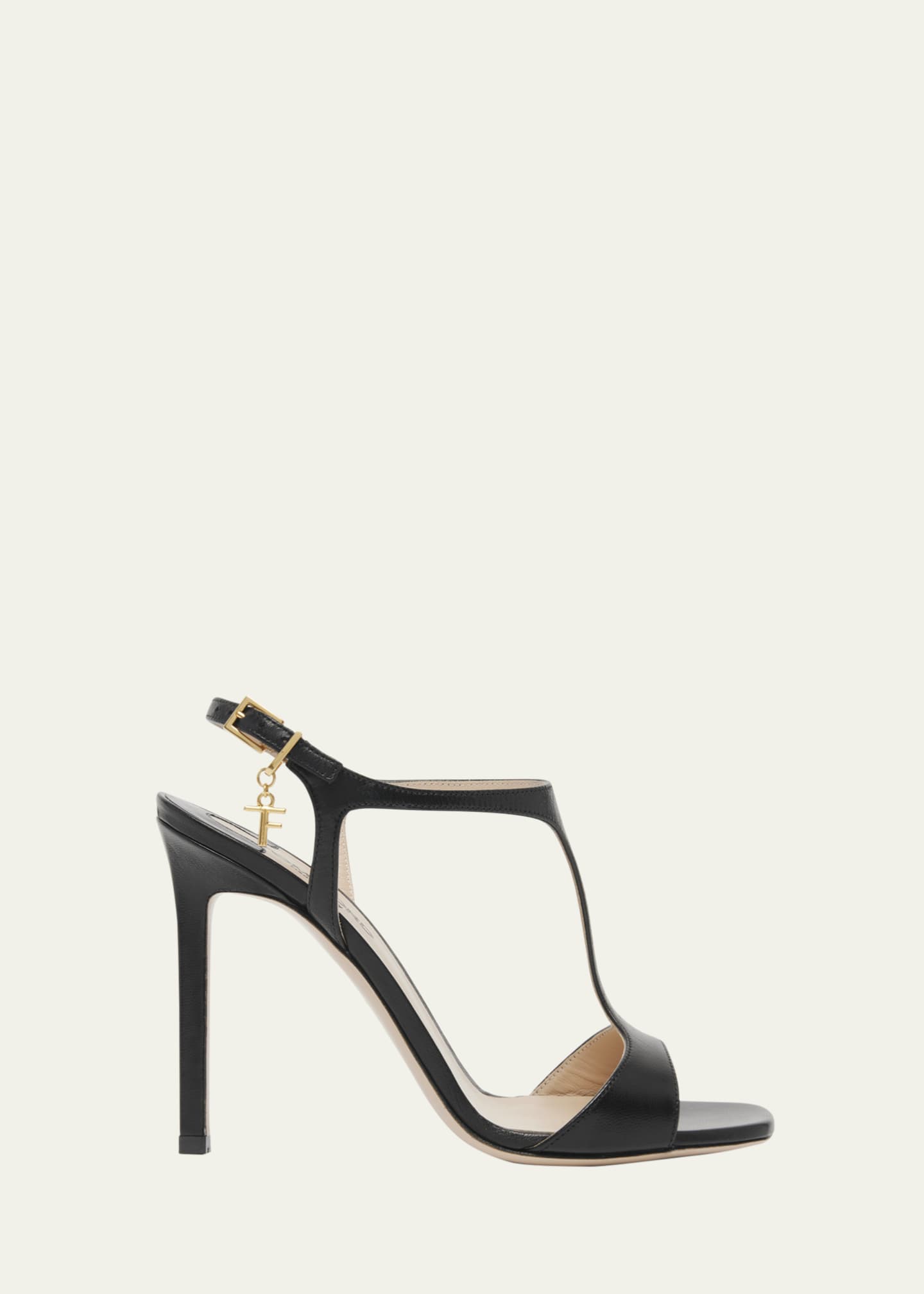 TOM FORD Angelina Charm T Strap Leather Sandals Bergdorf Goodman