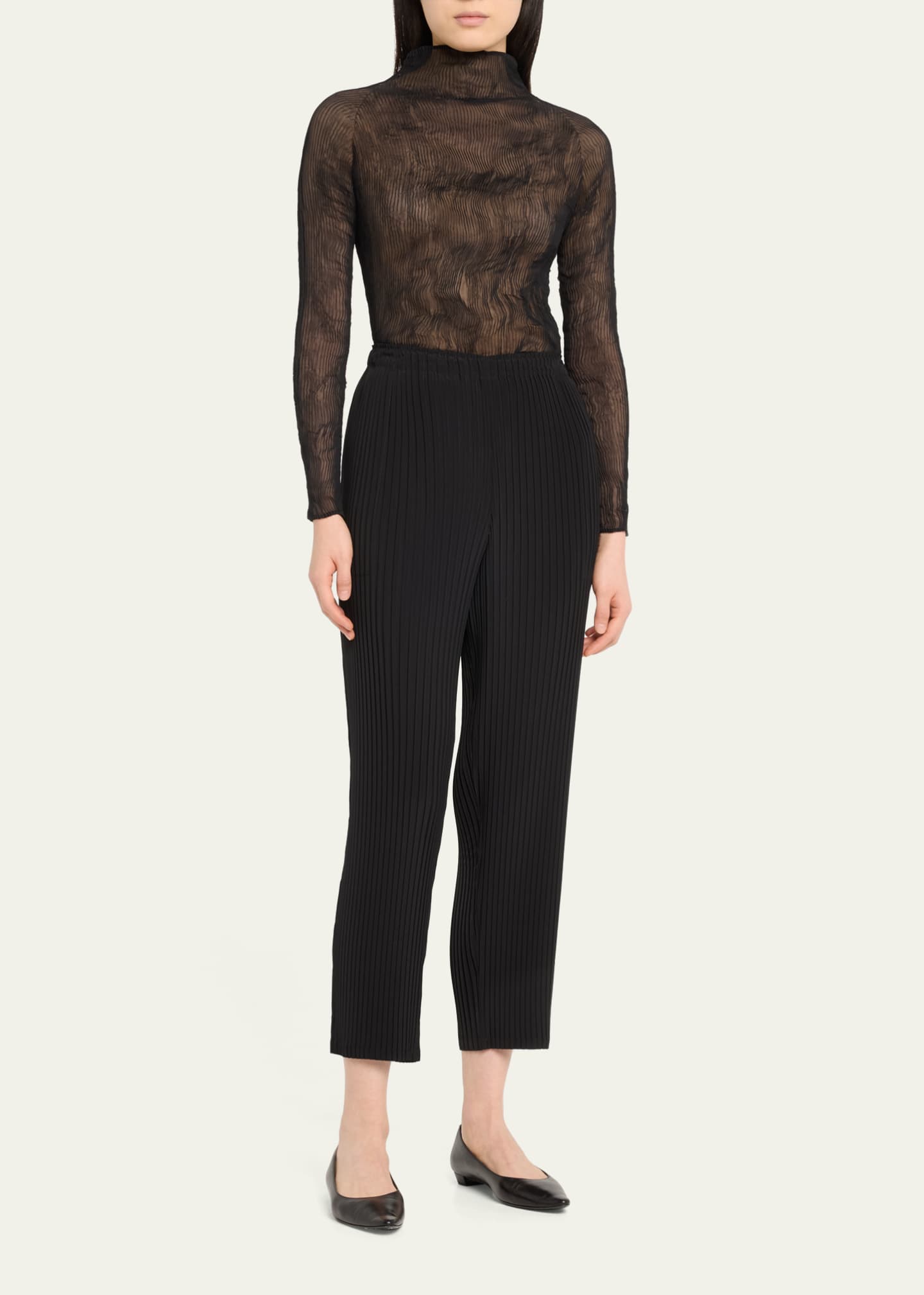 Issey Miyake Chiffon Twist-38 Sheer Top - Bergdorf Goodman