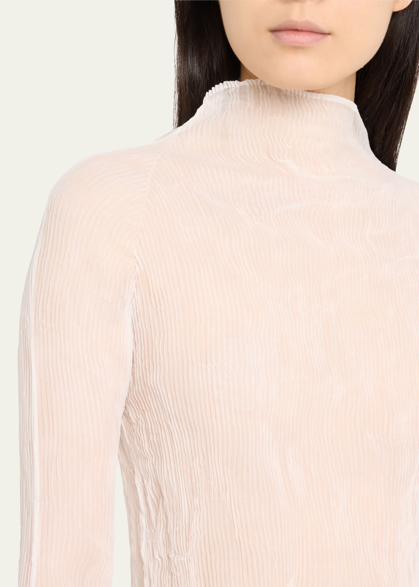 Issey Miyake Chiffon Twist-38 Sheer Top - Bergdorf Goodman
