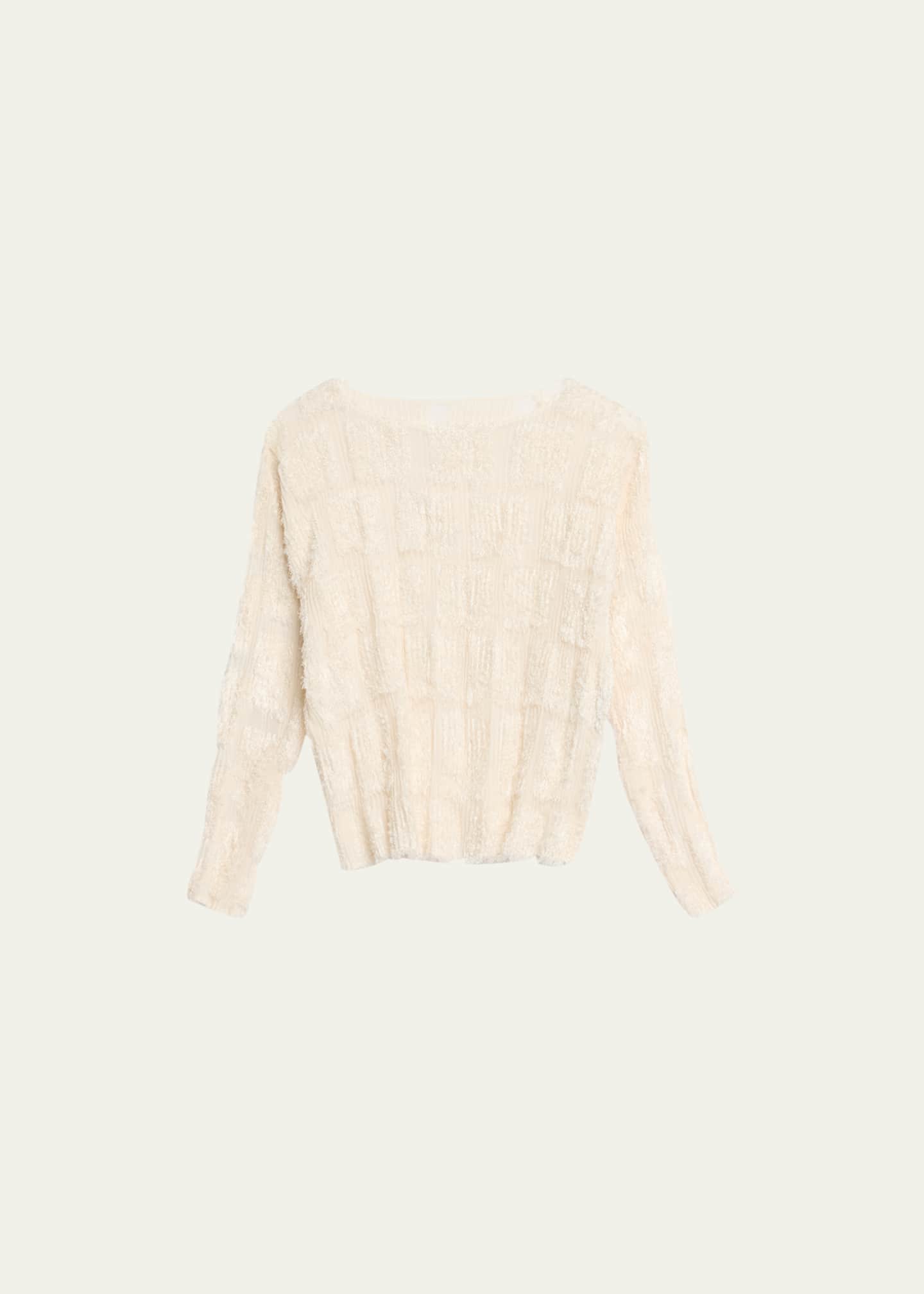 Issey Miyake Fuzzy Pleats Sweater Bergdorf Goodman