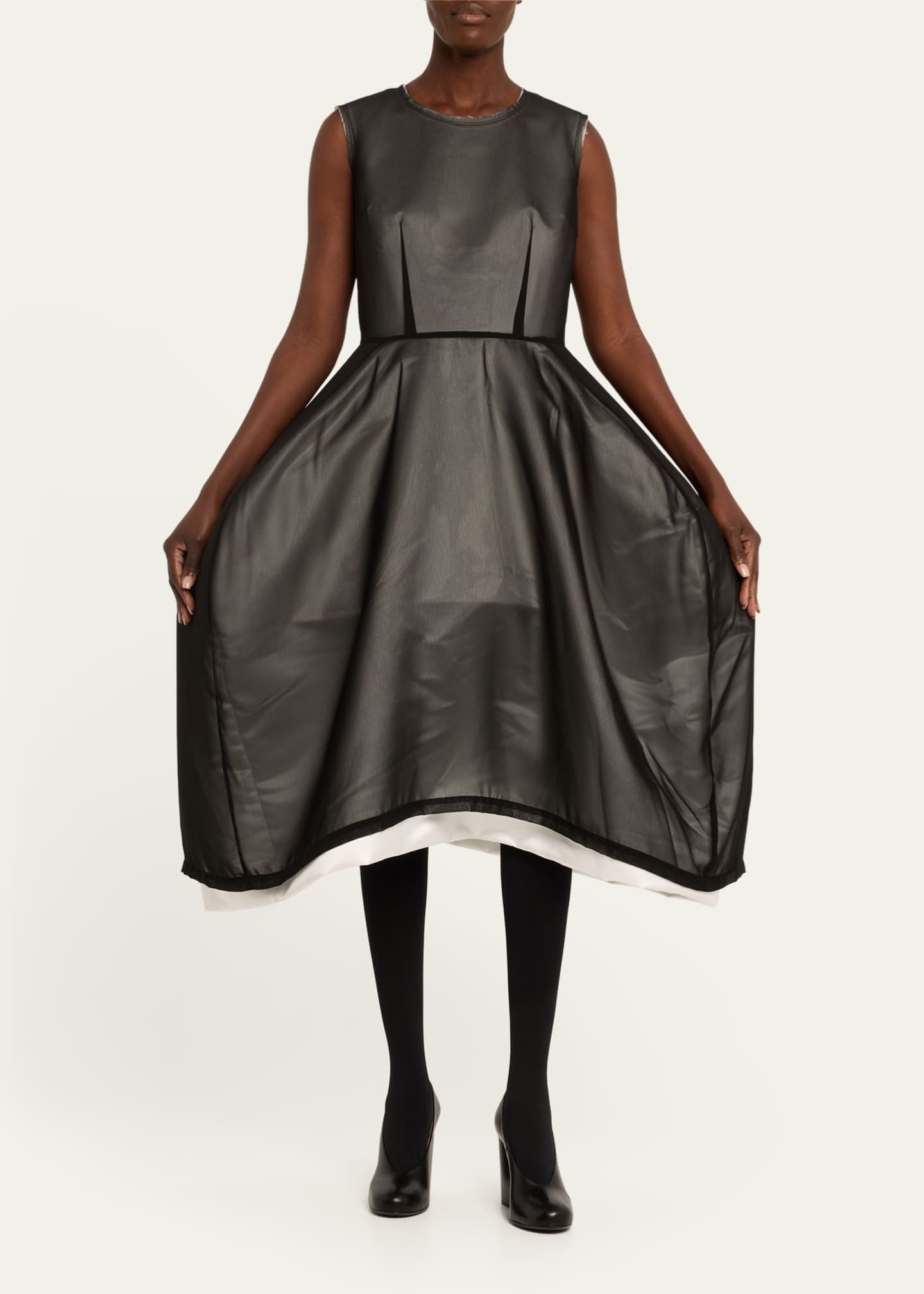 Comme des Garcons Layered Raw Edge Voluminous Midi Skirt