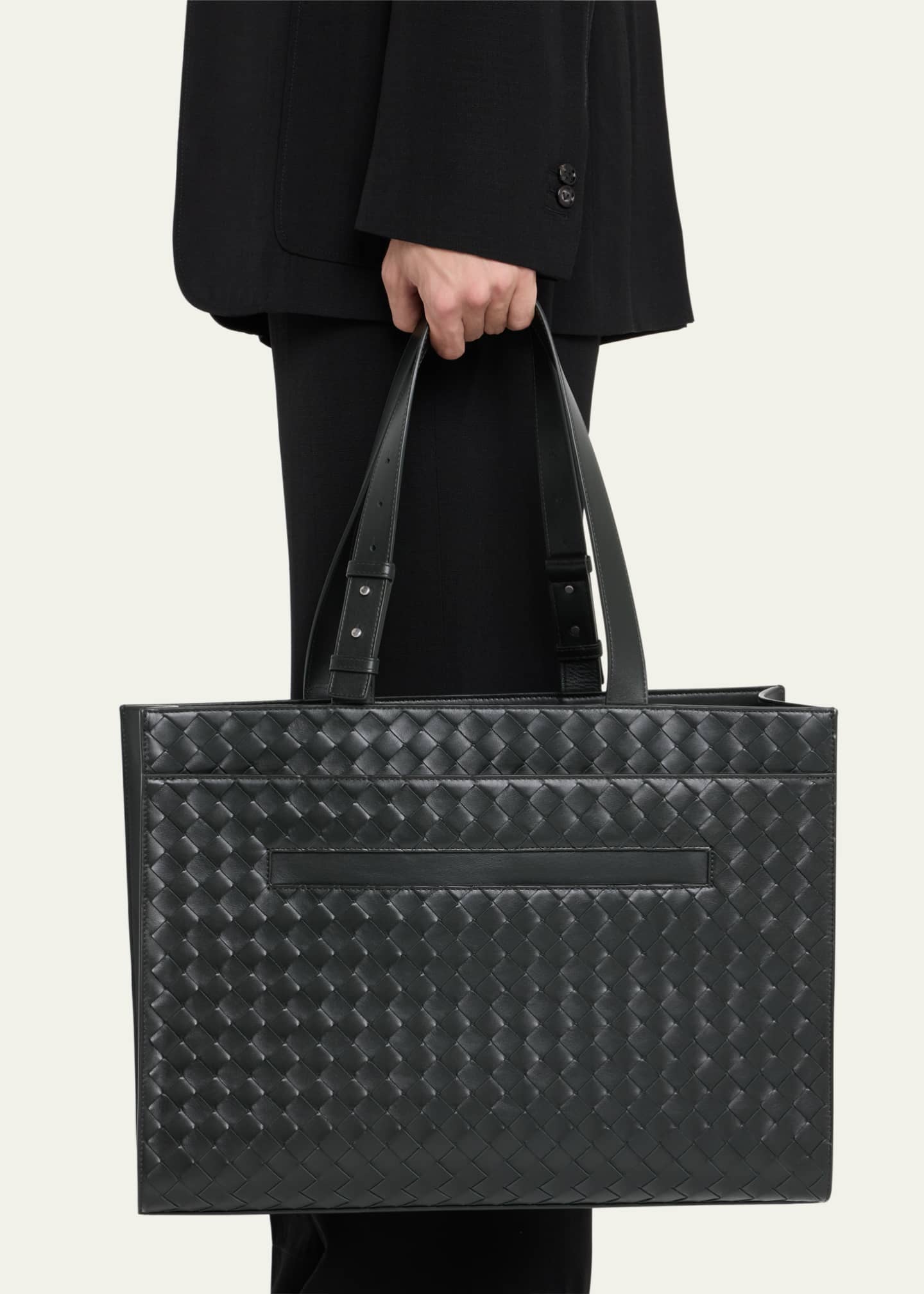 Bottega Veneta Men s Medium Cassette Paper Intrecciato Leather
