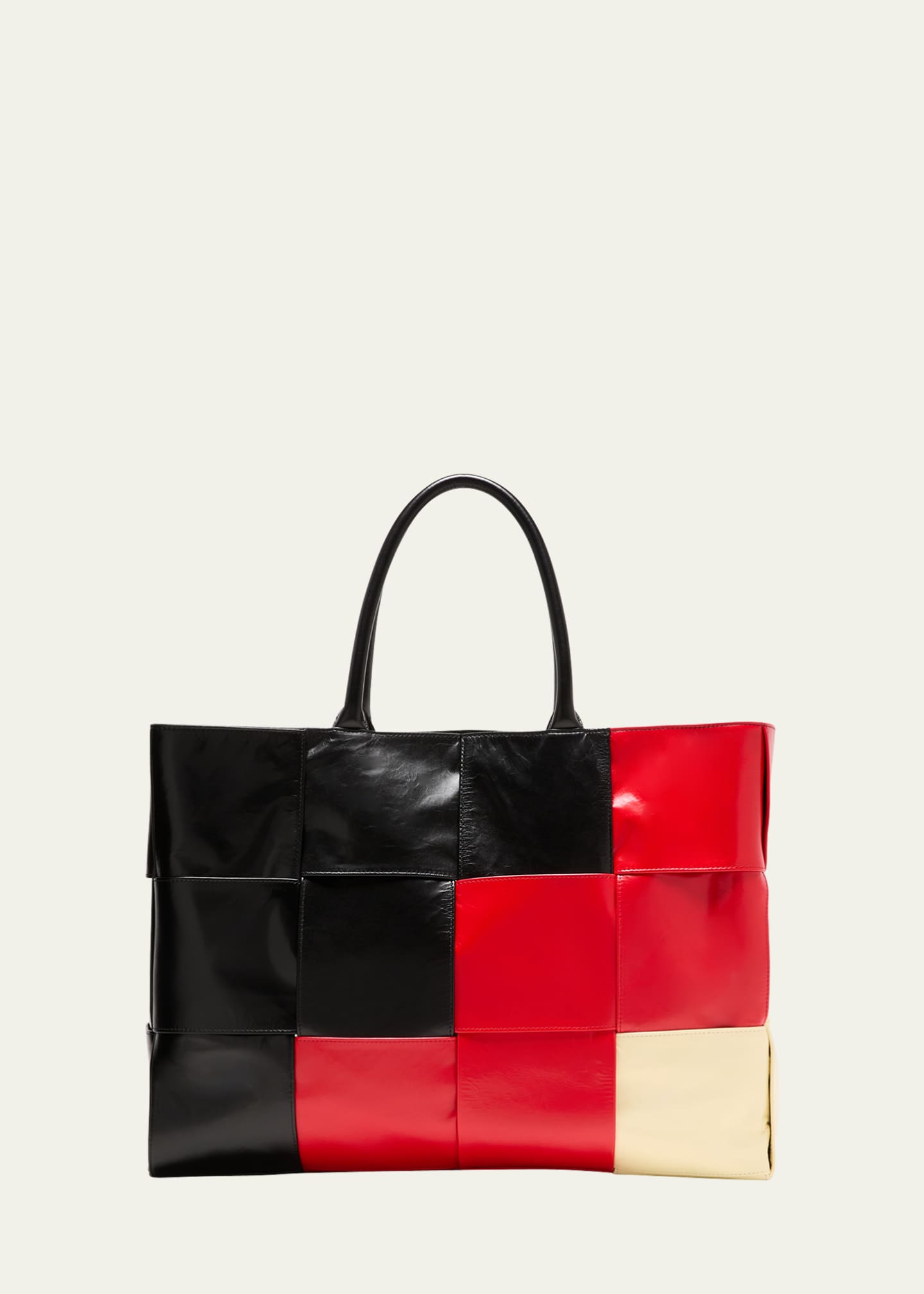 Colorblock Denim Bucket Bag, Stylish Shoulder Bag For Women, Tote