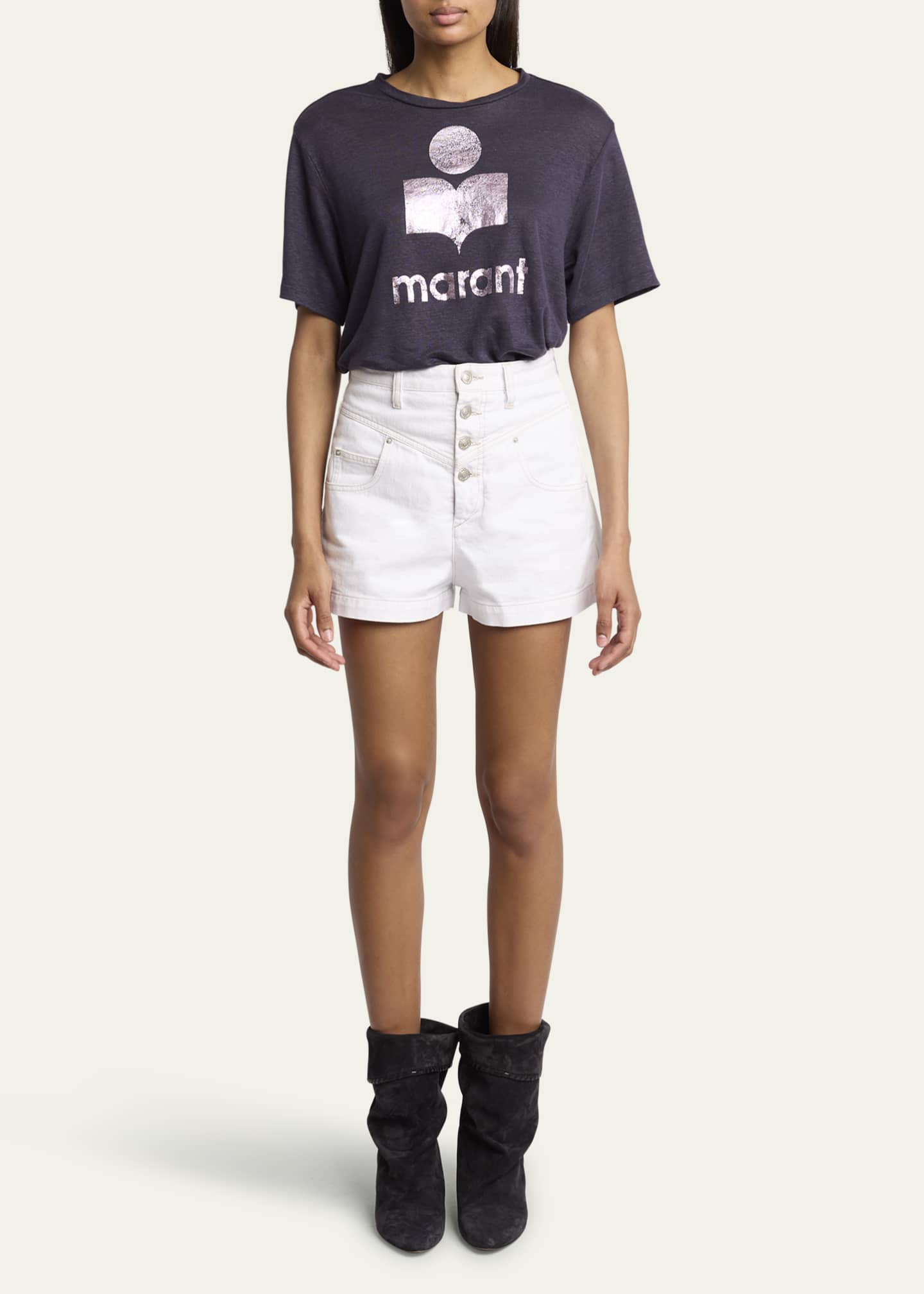 Etoile Isabel Marant Zewel Crewneck Logo Tee Image 2 of 5