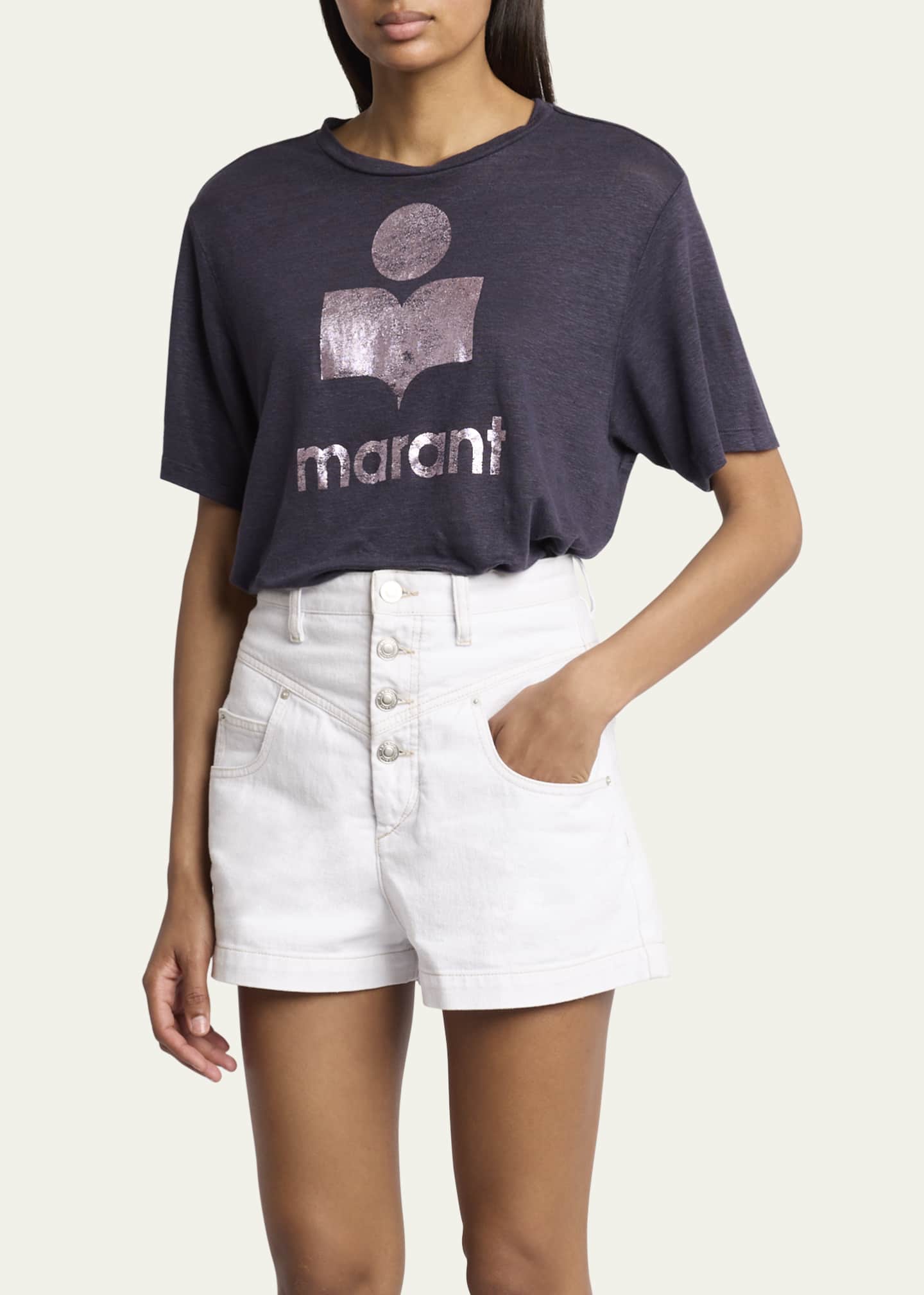 Etoile Isabel Marant Zewel Crewneck Logo Tee Image 4 of 5
