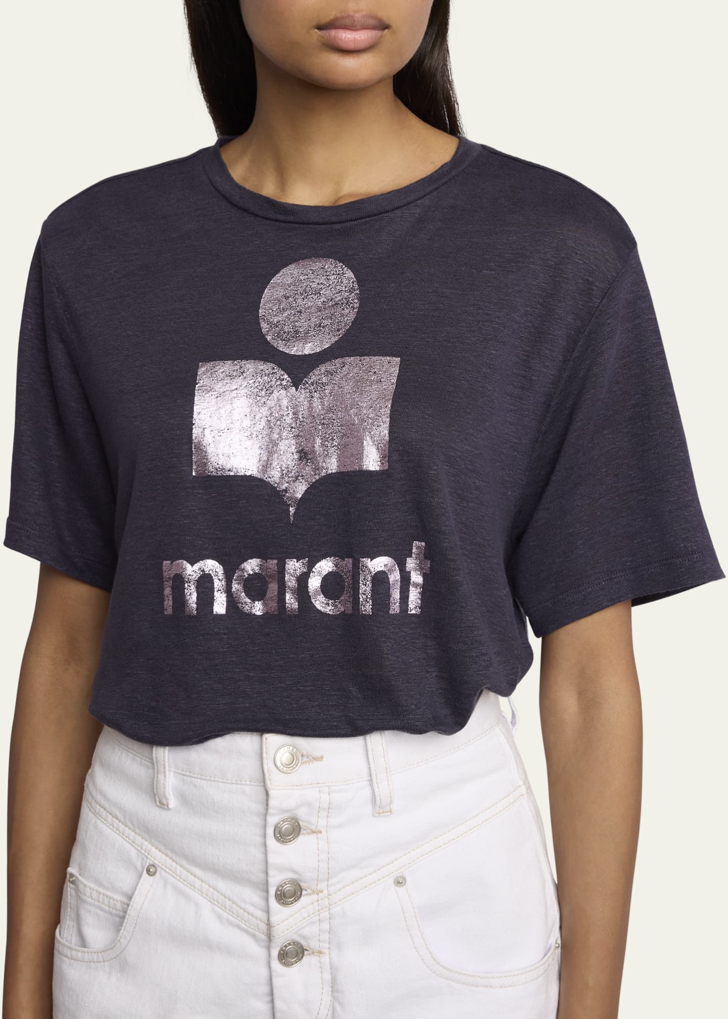 Etoile Isabel Marant Zewel Crewneck Logo Tee Image 5 of 5