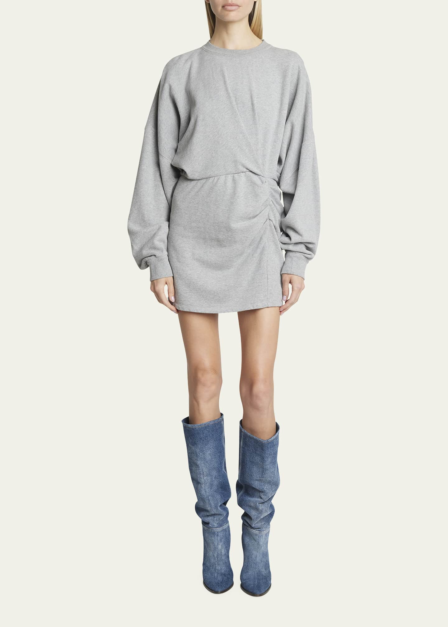 Etoile Isabel Marant Samuela Long-Sleeve Sweatshirt Mini Dress