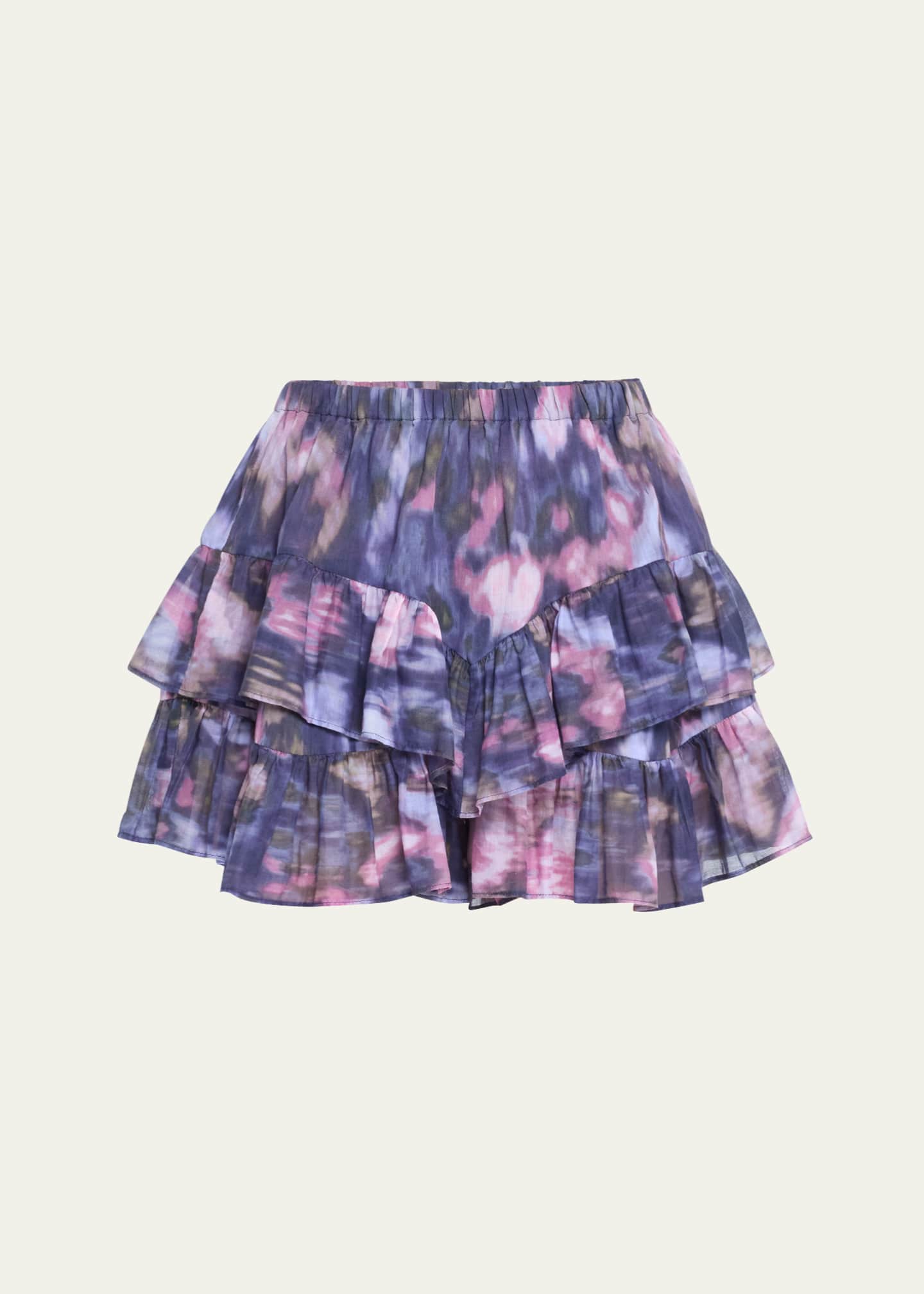 Etoile Isabel Marant Jocadia Tiered Pull-On Shorts Image 1 of 5