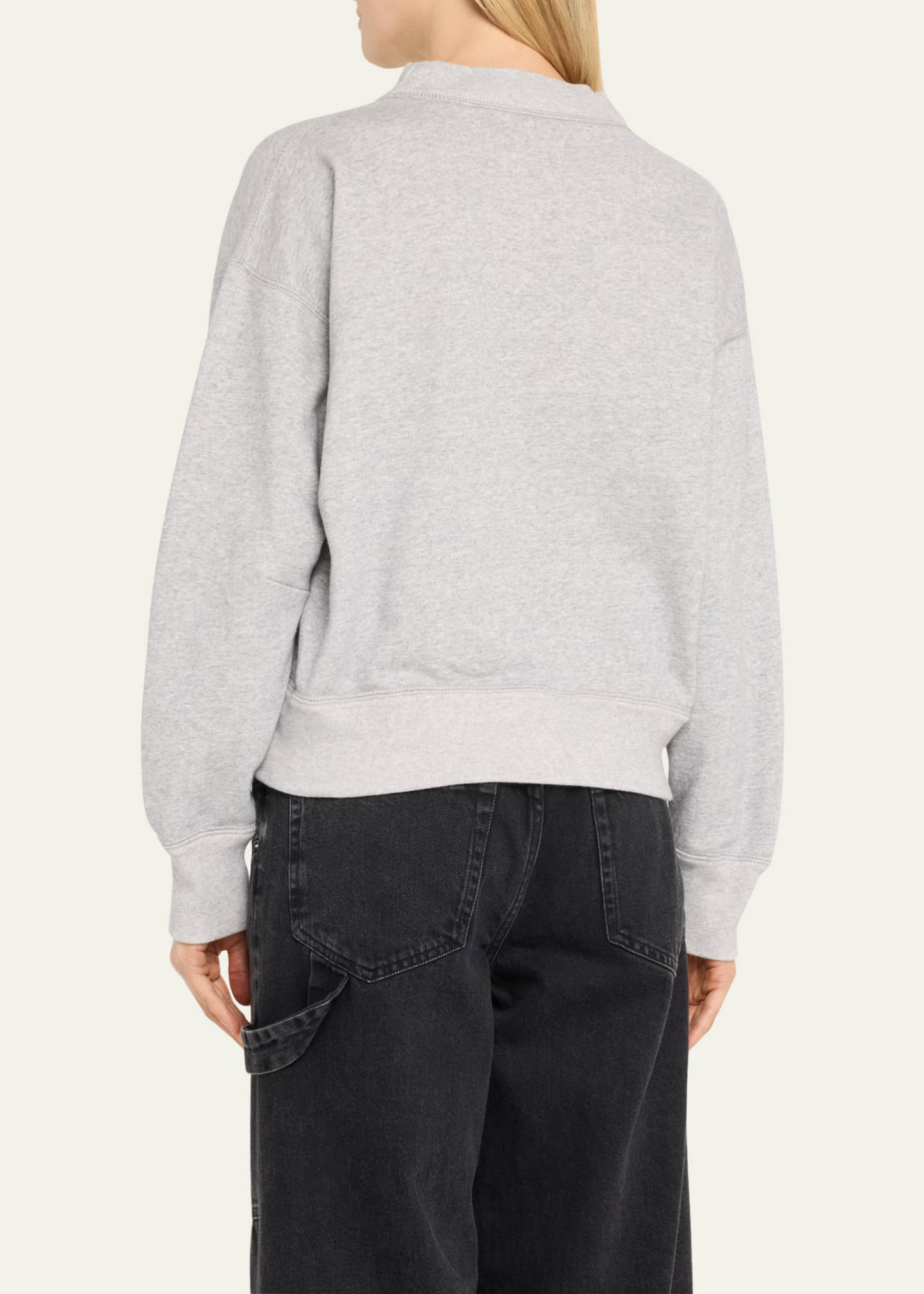 Etoile Isabel Marant Moby High-Neck Logo Sweatshirt Image 3 of 5