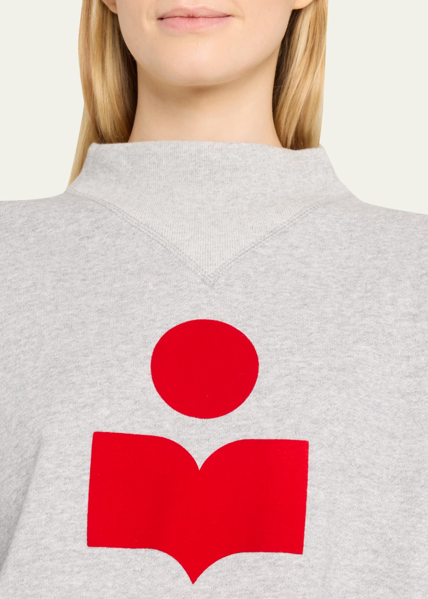 Etoile Isabel Marant Moby High-Neck Logo Sweatshirt Image 5 of 5
