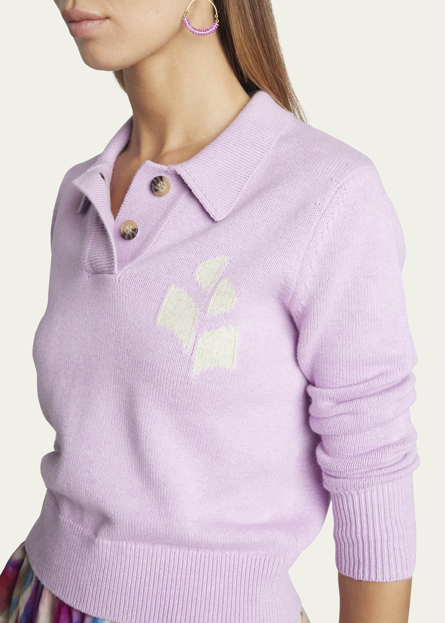 Etoile Isabel Marant Nola Logo Polo Sweater