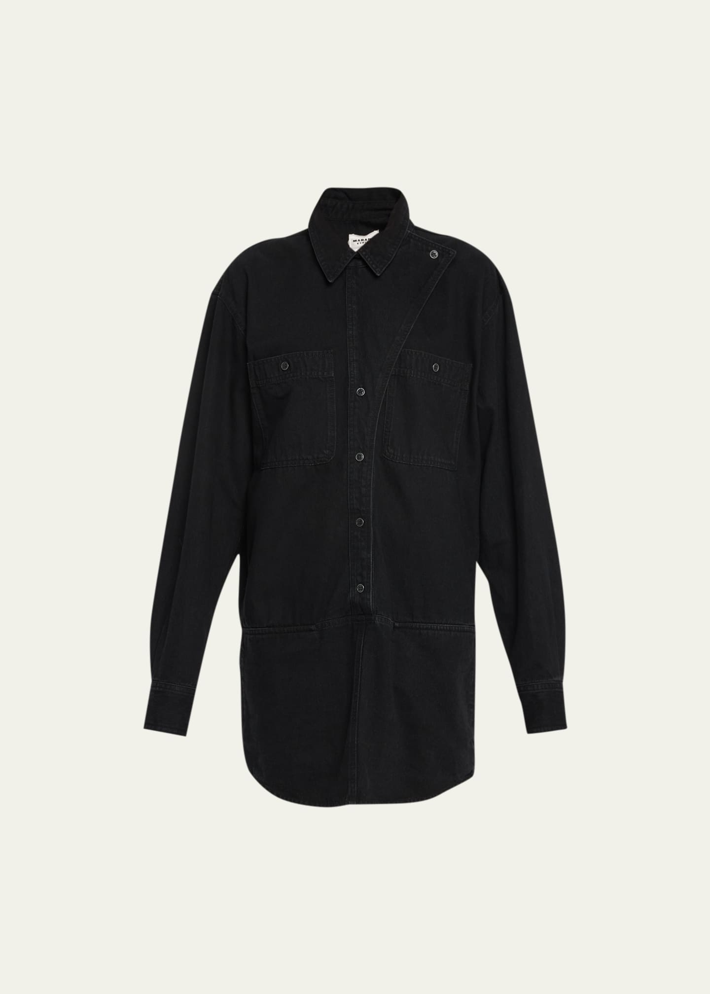 MARANT ÉTOILE Verane button-up denim shirt - Black