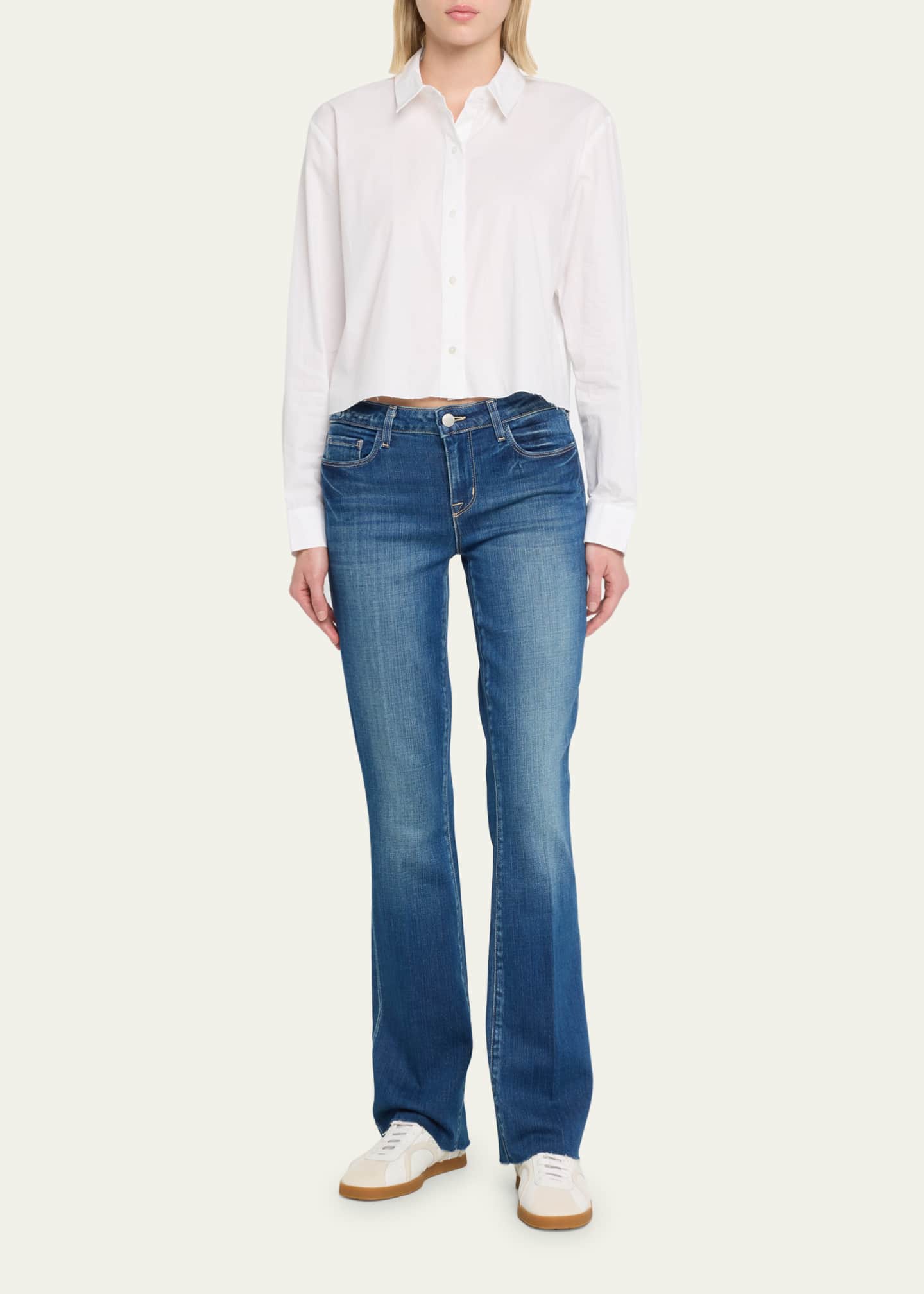 L'Agence Sneeki Low-Rise Sneaker Straight Jeans Image 2 of 5