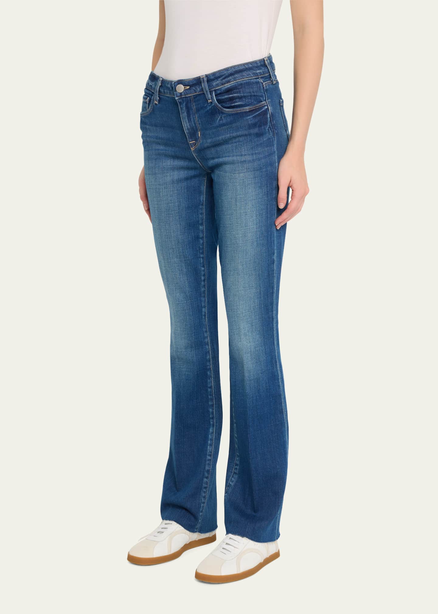 L'Agence Sneeki Low-Rise Sneaker Straight Jeans Image 4 of 5