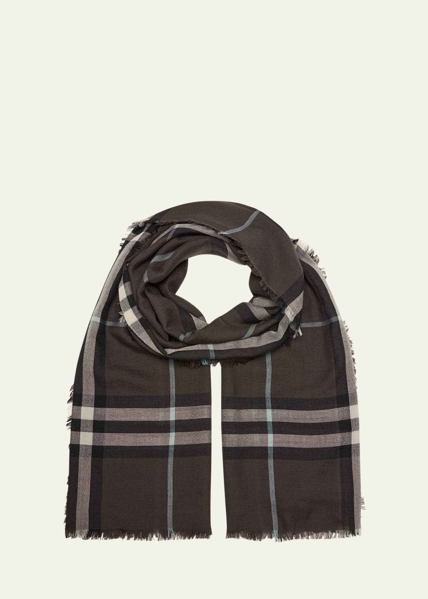 Burberry Giant Check Lightweight Wool Scarf - Bergdorf Goodman