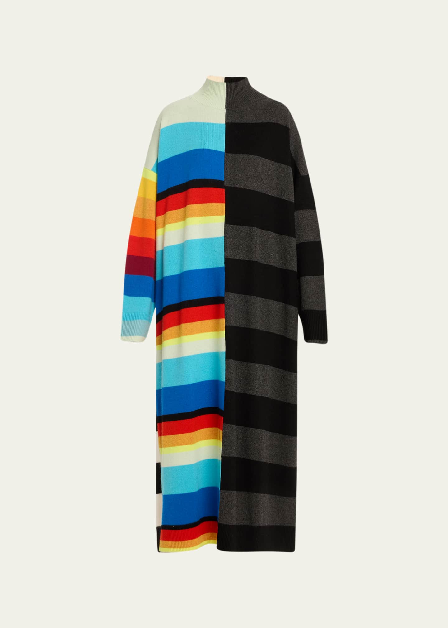 CHRISTOPHER JOHN ROGERS Oversize Colorblock Striped Sweater Dress ...
