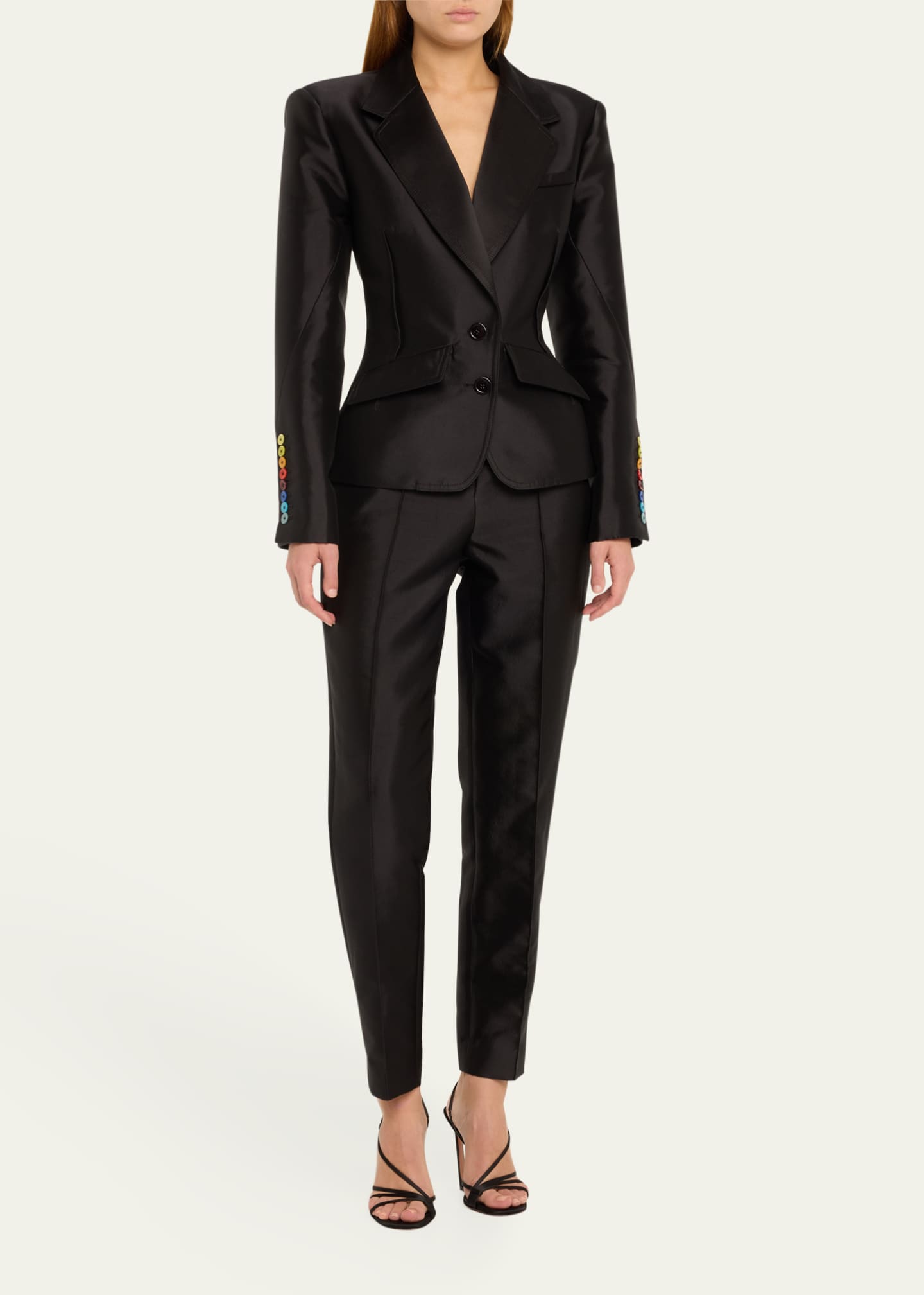 Pleated waist cigarette trousers new arrivals