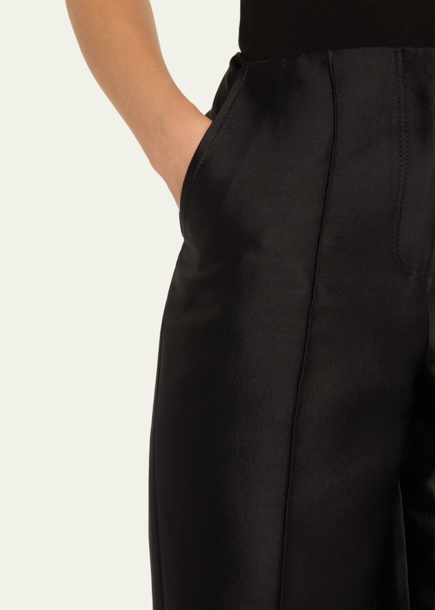 Pleated waist online cigarette trousers