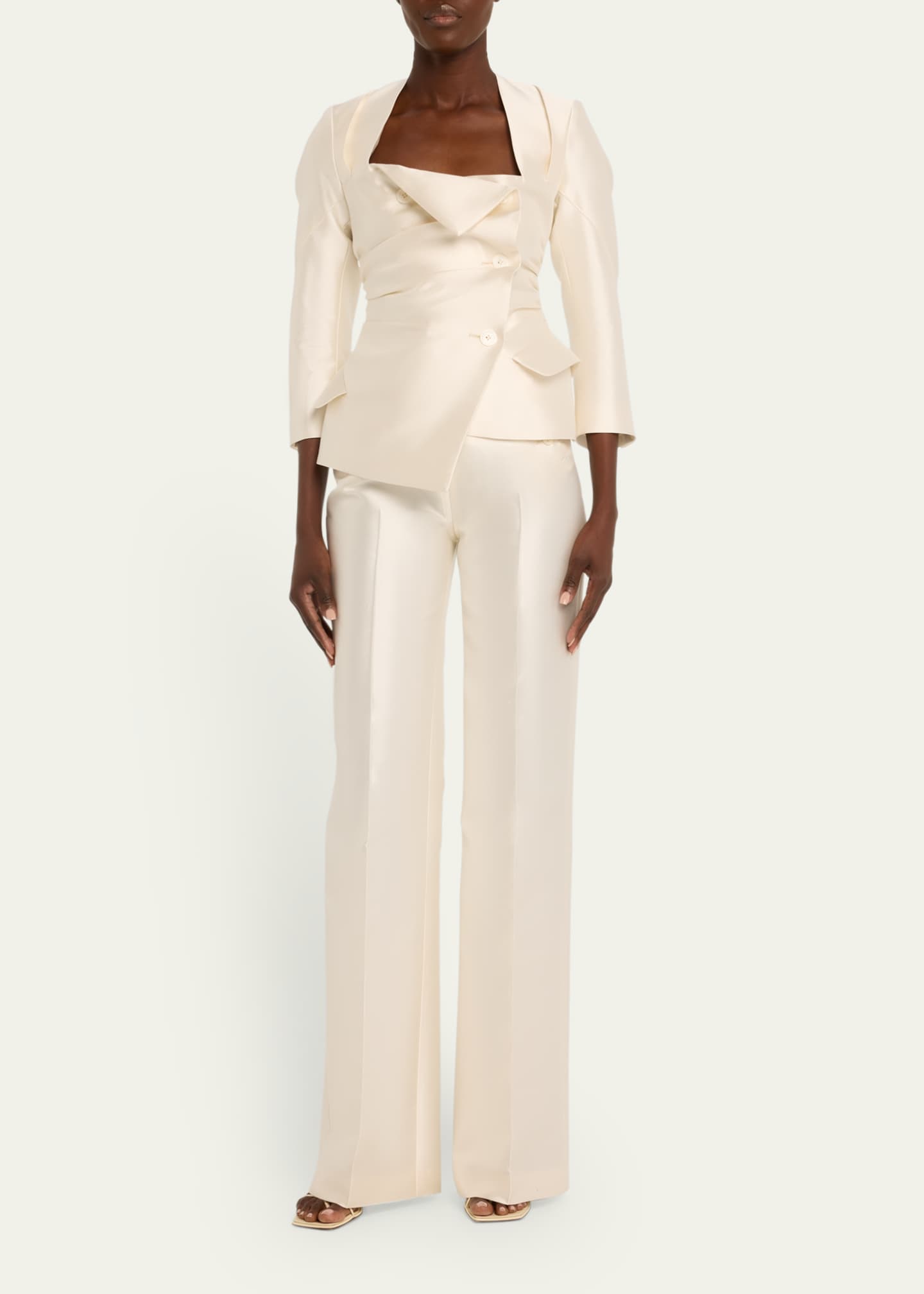 CHRISTOPHER JOHN ROGERS High-Waisted Pleated Sailor Trousers - Bergdorf ...