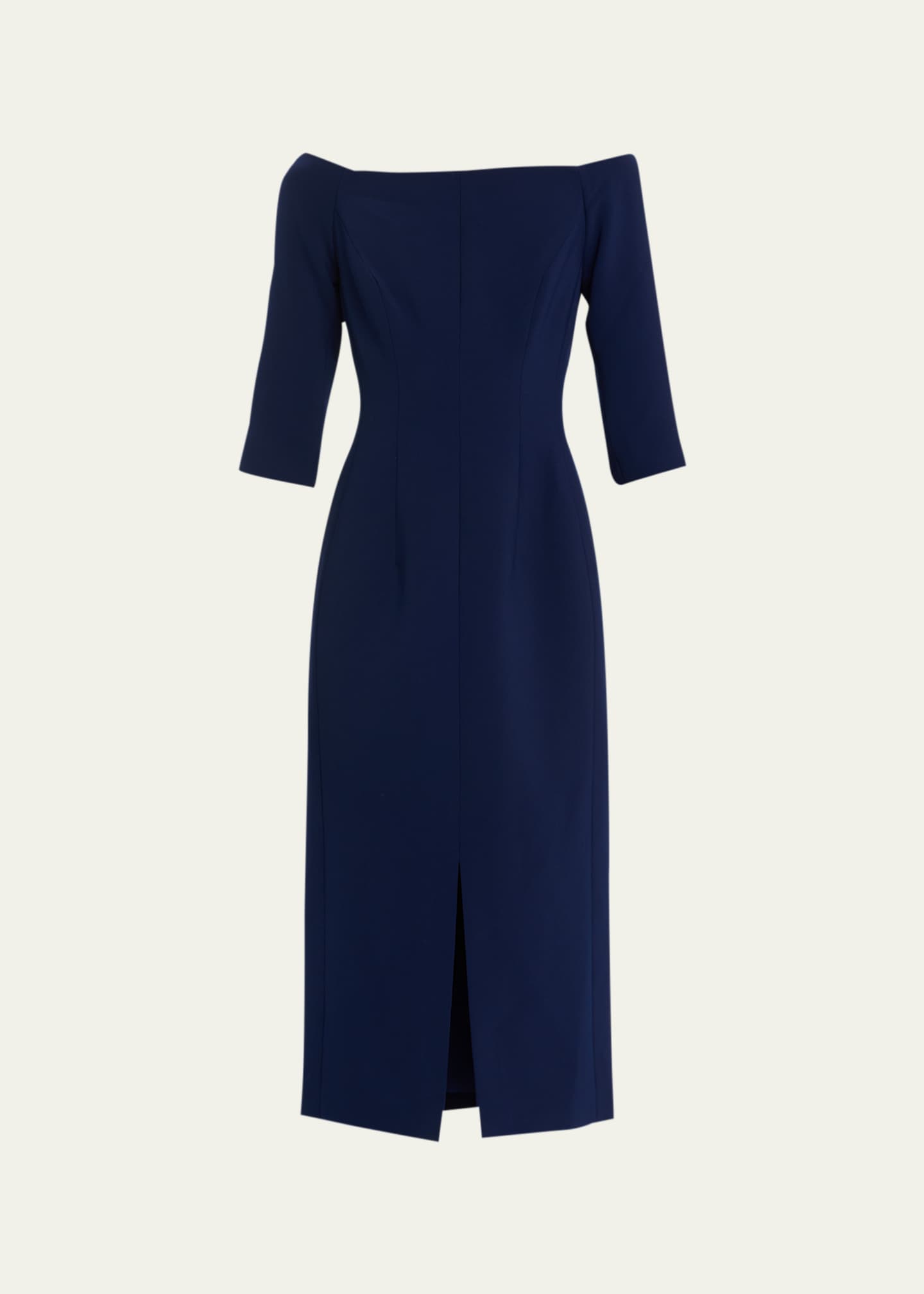Carolina Herrera Off-Shoulder Midi Dress Image 1 of 5