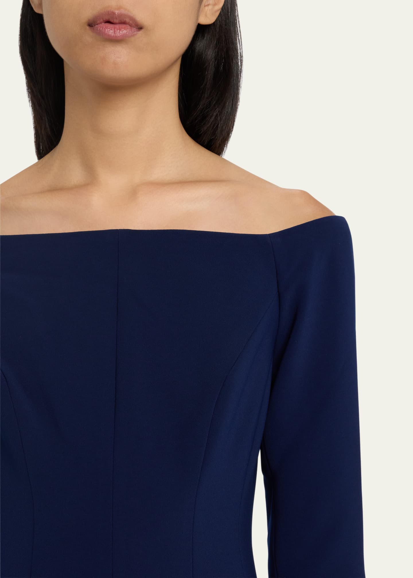 Carolina Herrera Off-Shoulder Midi Dress Image 5 of 5