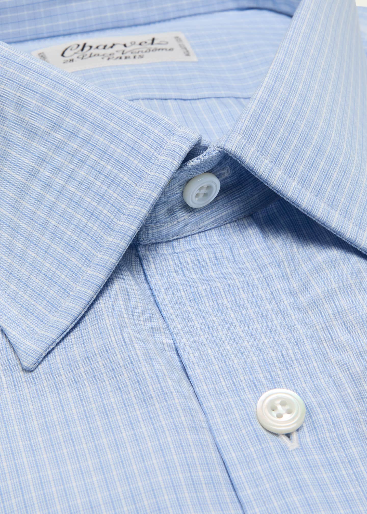 blue micro check shirt