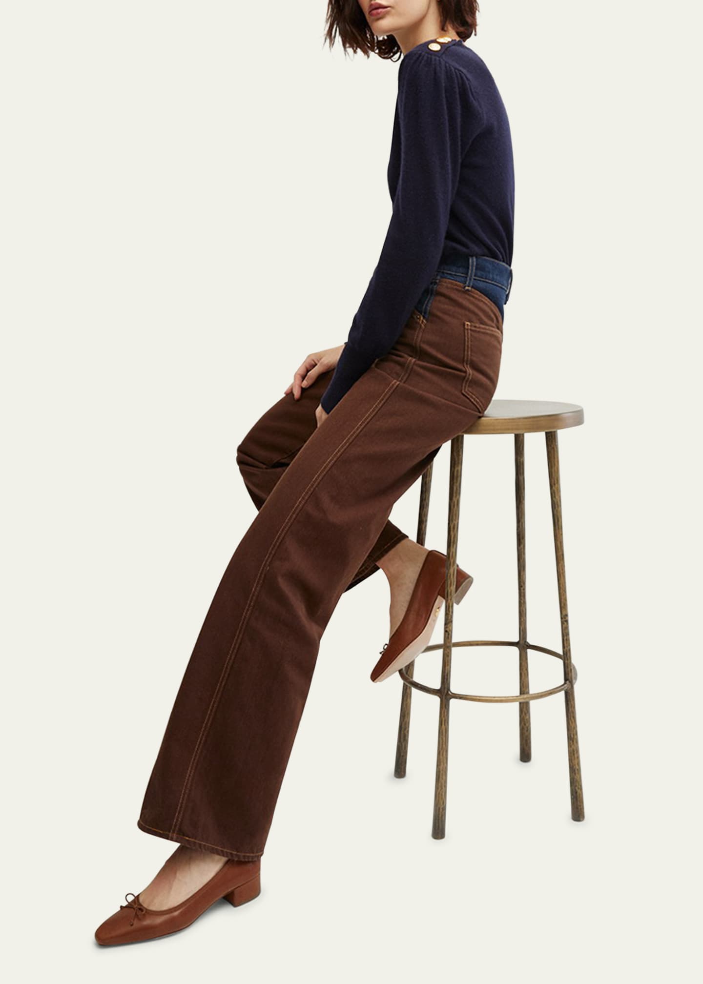 Veronica Beard Nelia Cashmere Crewneck Sweater Image 4 of 5