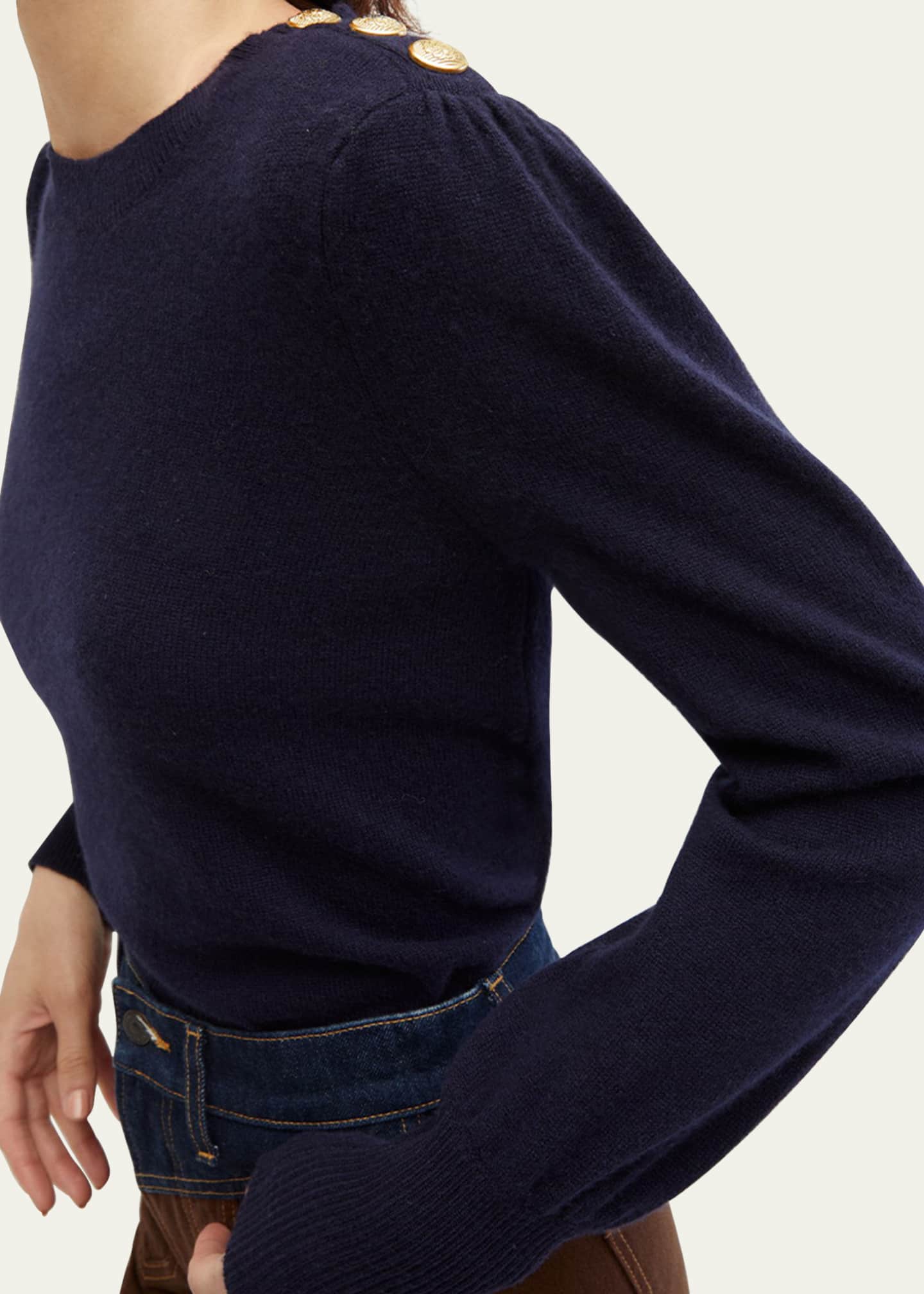 Veronica Beard Nelia Cashmere Crewneck Sweater Image 5 of 5