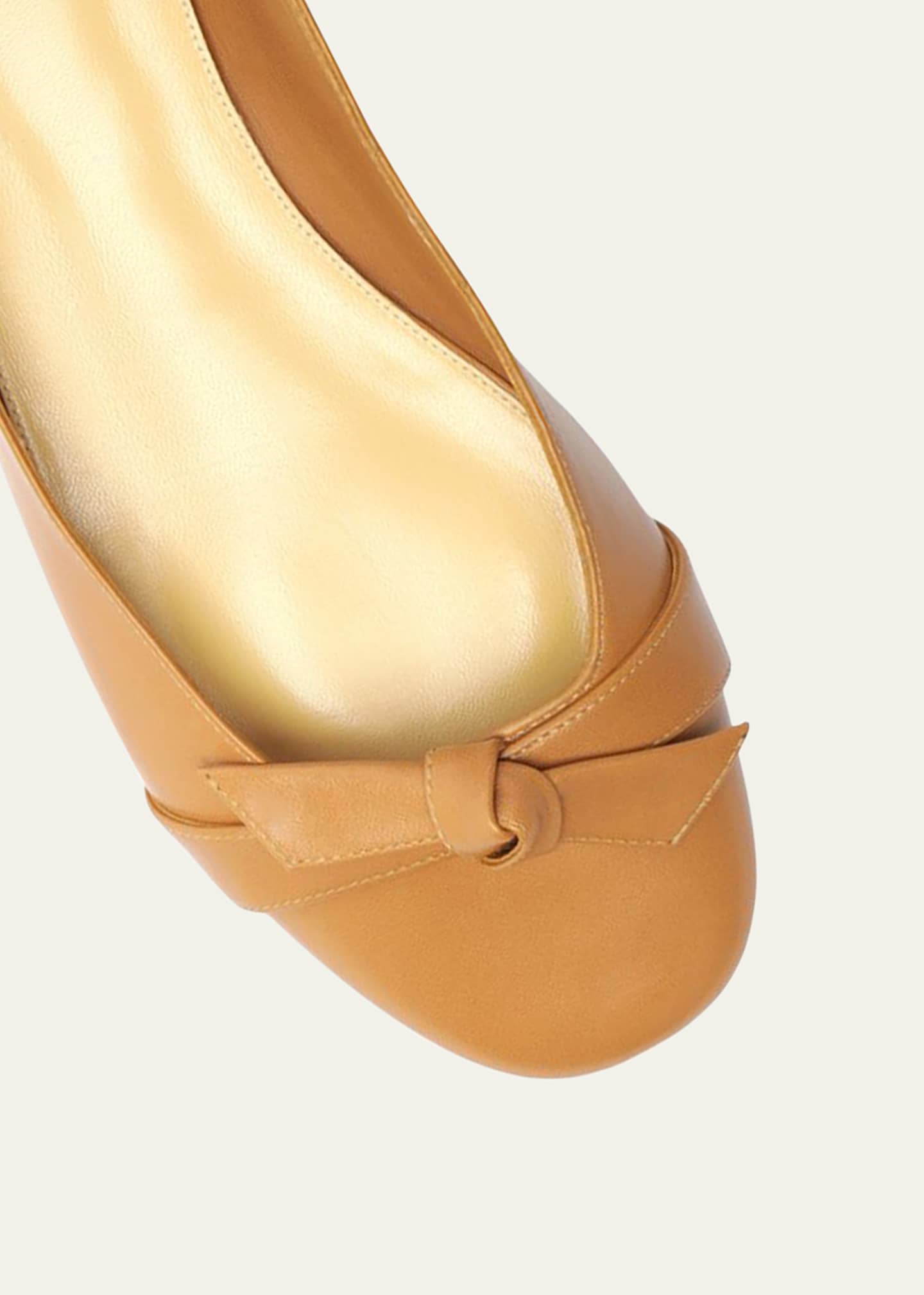 Alexandre Birman Clarita Leather Knot Ballerina Flats Bergdorf