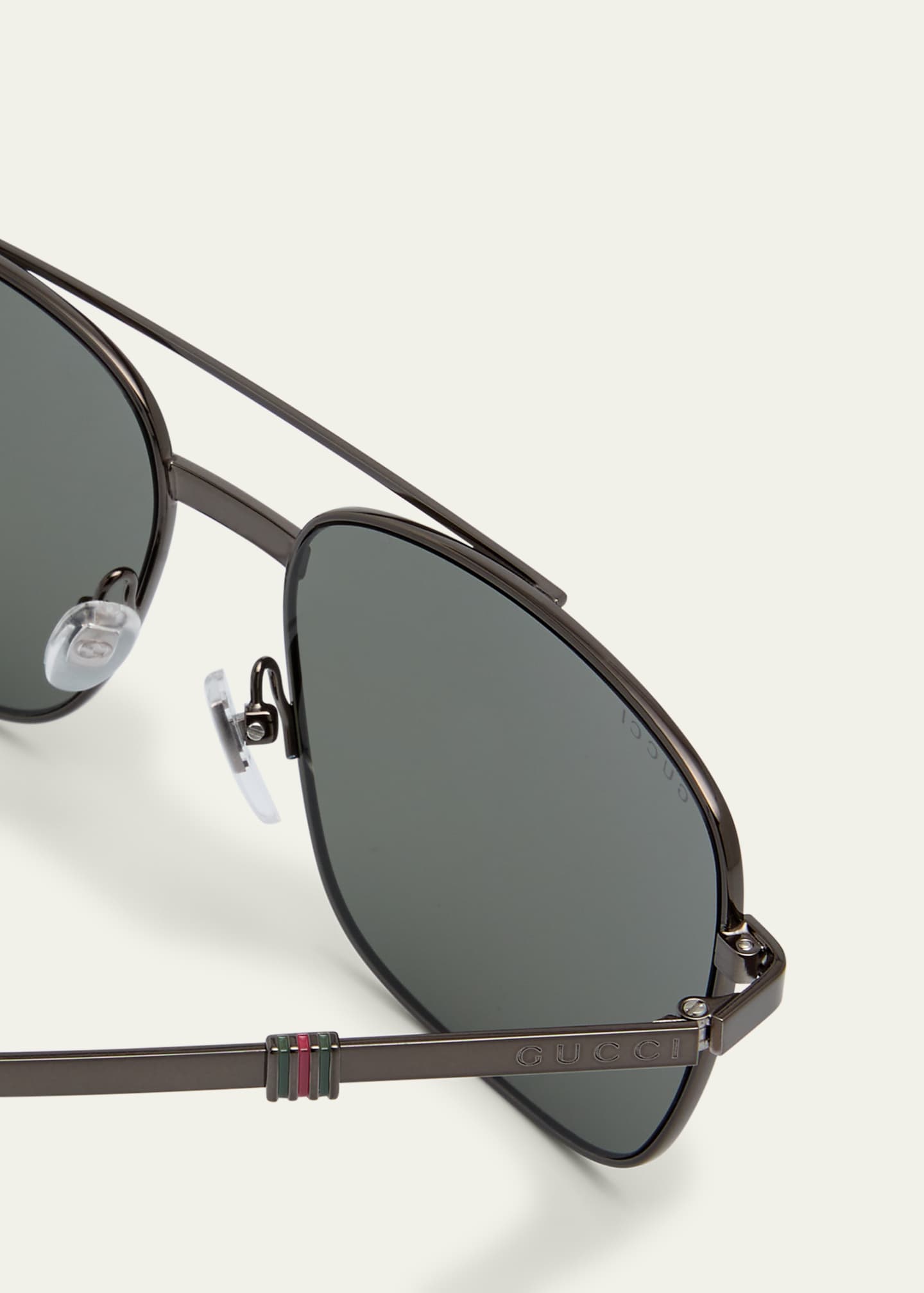 Gucci Men's Metal Rectangle Sunglasses Image 4 of 5