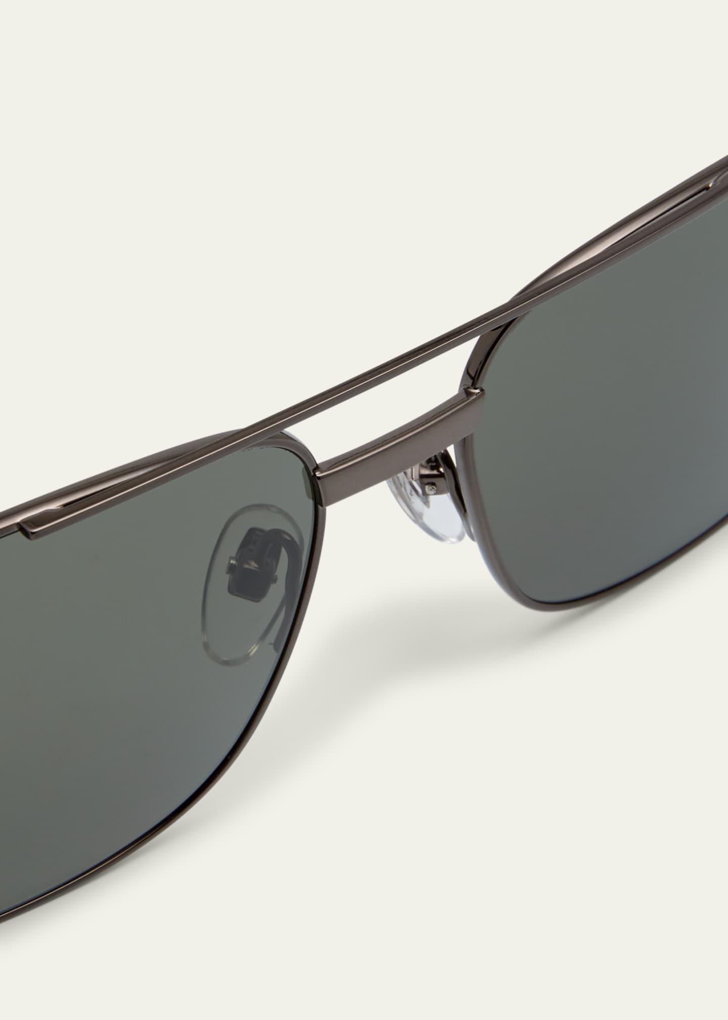 Gucci Gray Rectangular Sunglasses.