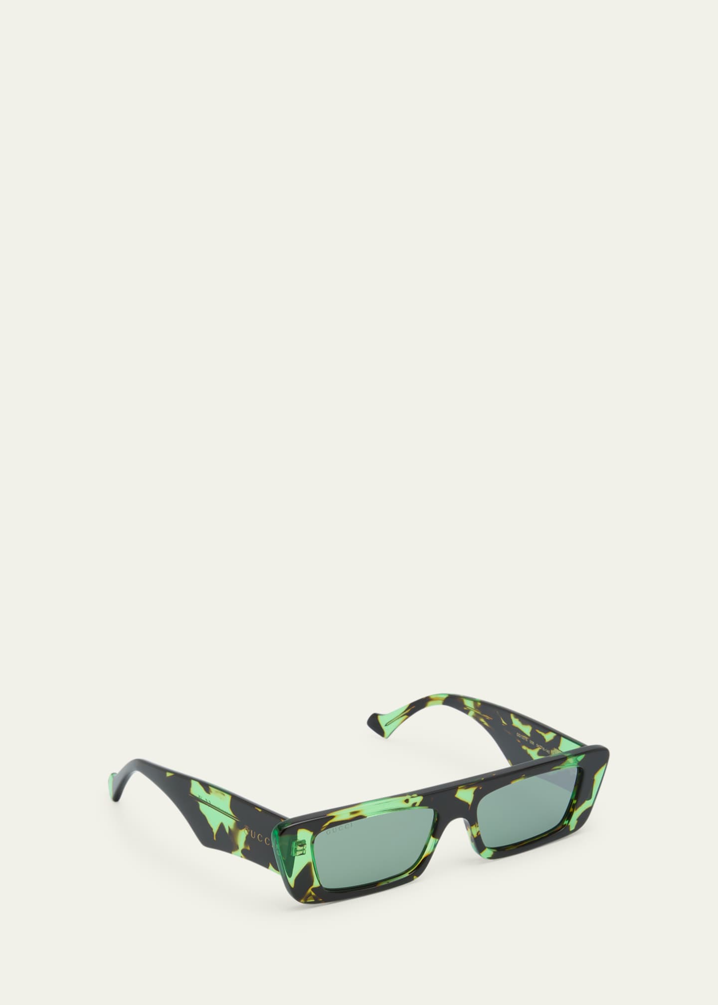 Gucci Men's Acetate Rectangle Sunglasses Image 3 of 5