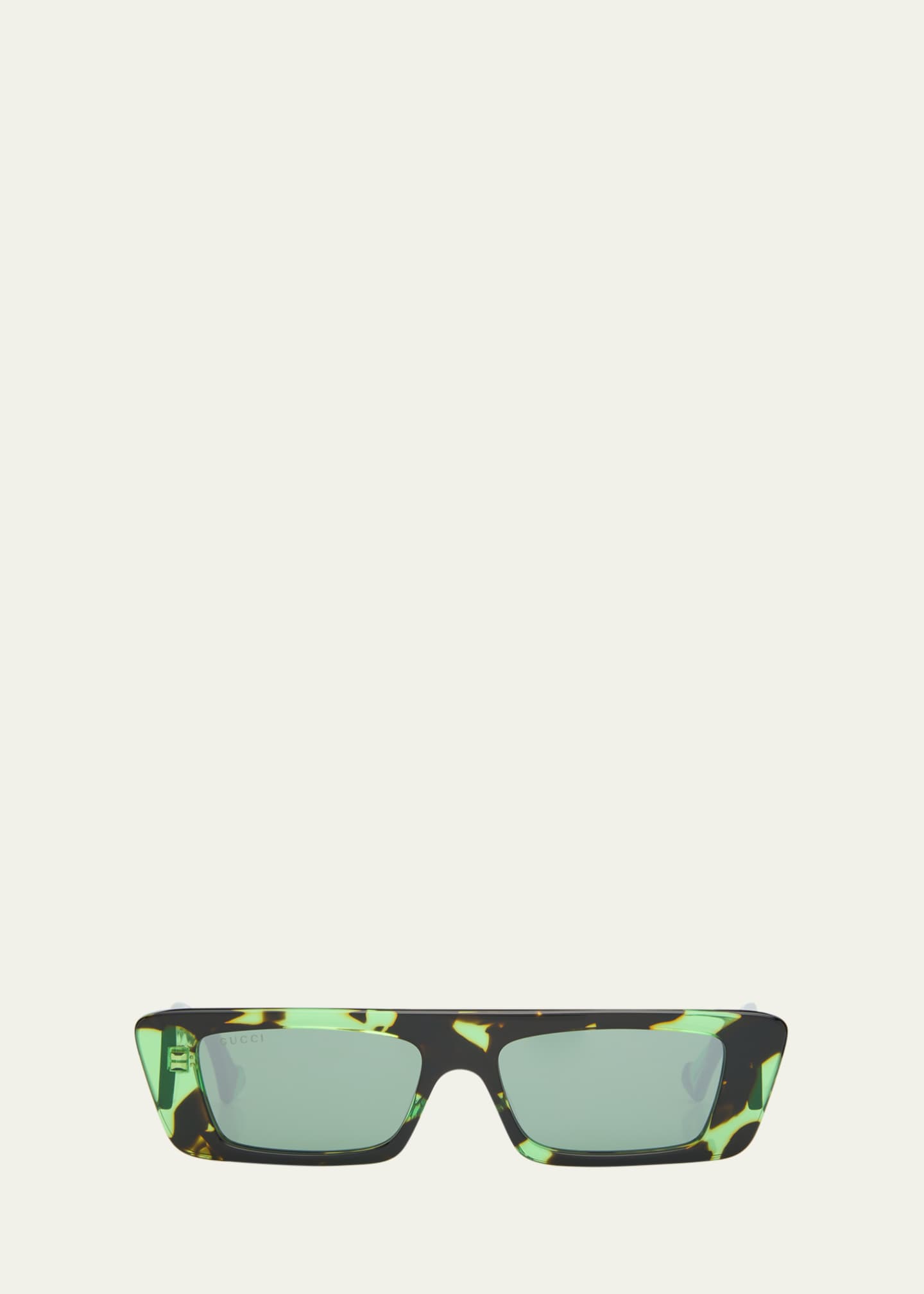 Gucci Men's Acetate Rectangle Sunglasses Image 1 of 5