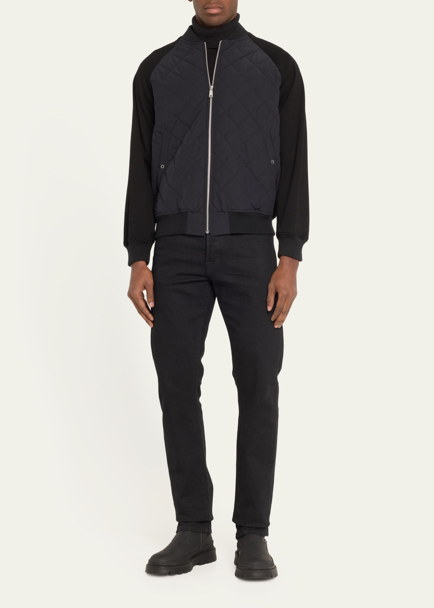 CDG HOMME Men's Quilted-Front Zip Sweater - Bergdorf Goodman