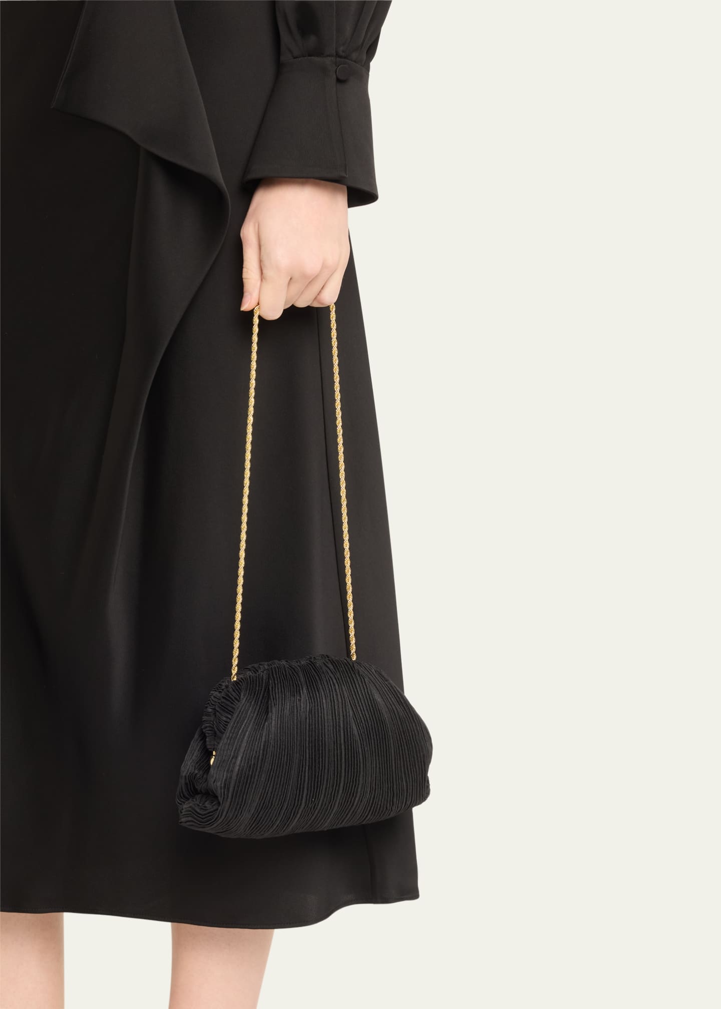 Pleated clutch bag best sale