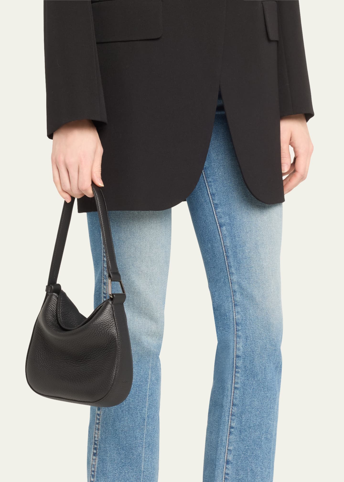 Akris Anna Mini Leather Hobo Bag Image 2 of 5