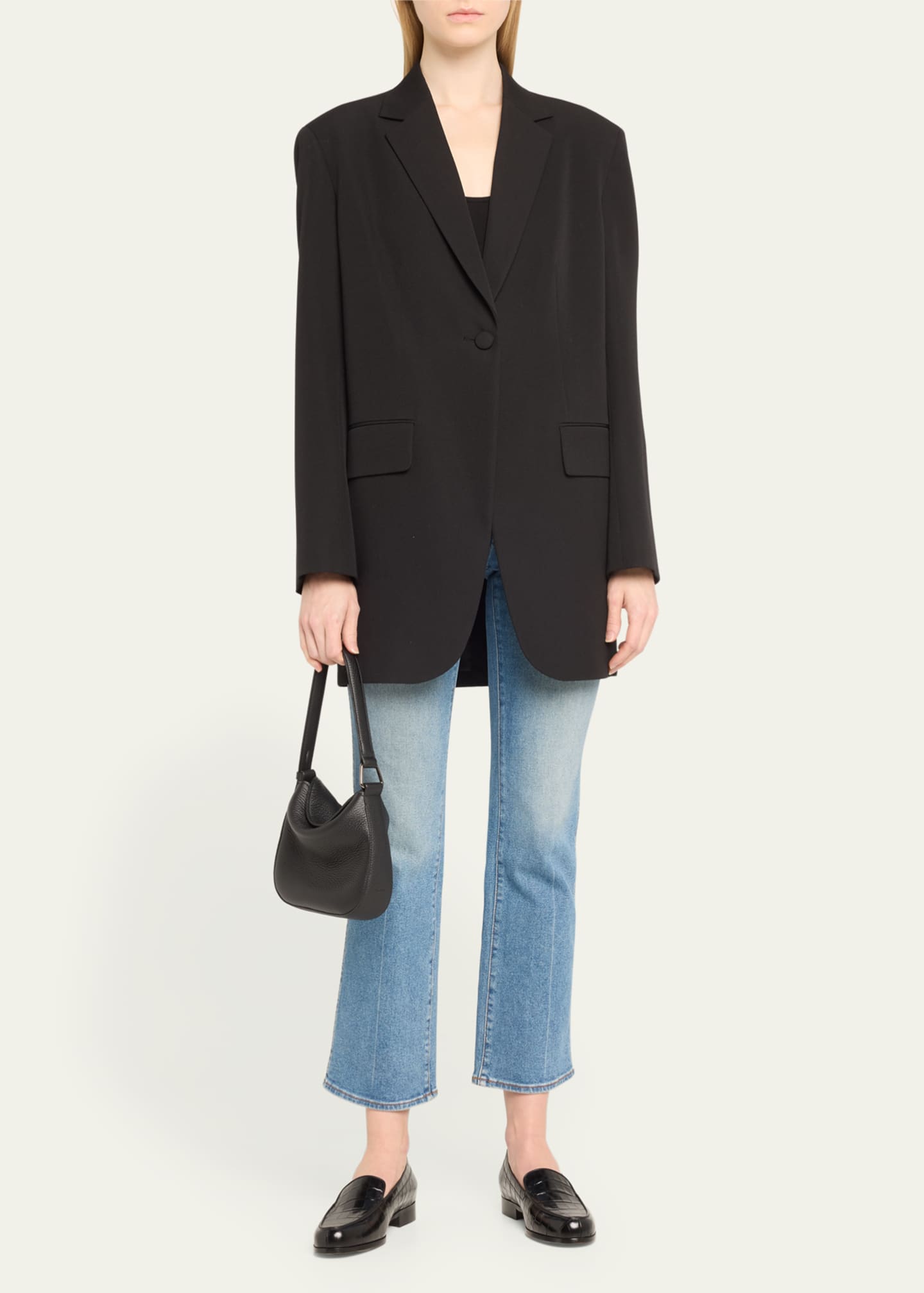 Akris Anna Mini Leather Hobo Bag Image 5 of 5