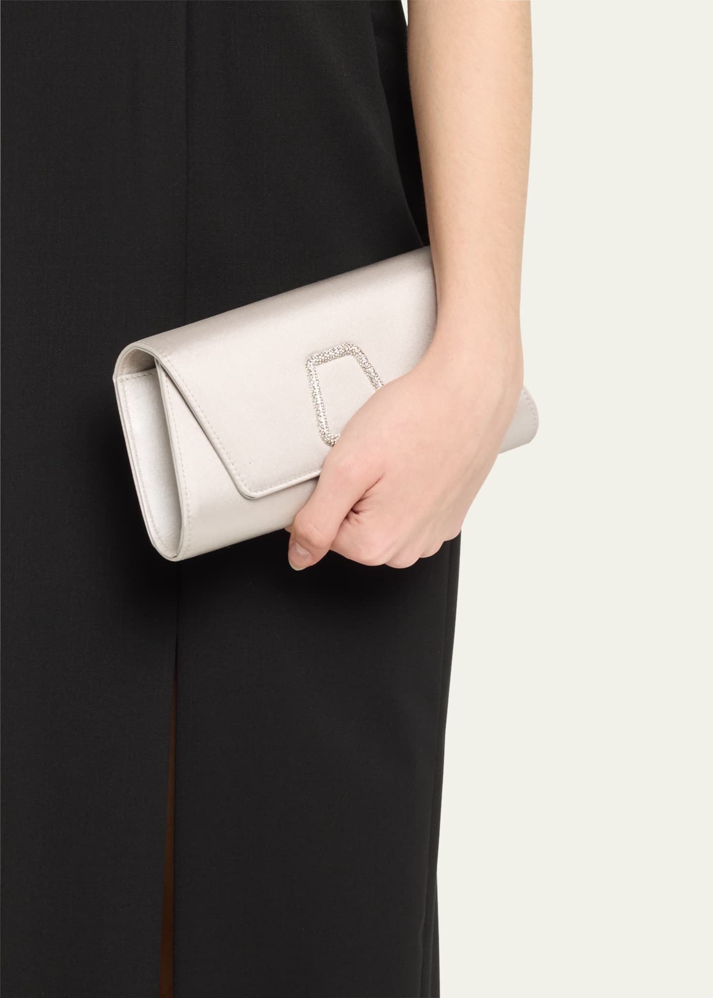 Akris Anouk Mini Crystal Satin Clutch Bag Image 2 of 5