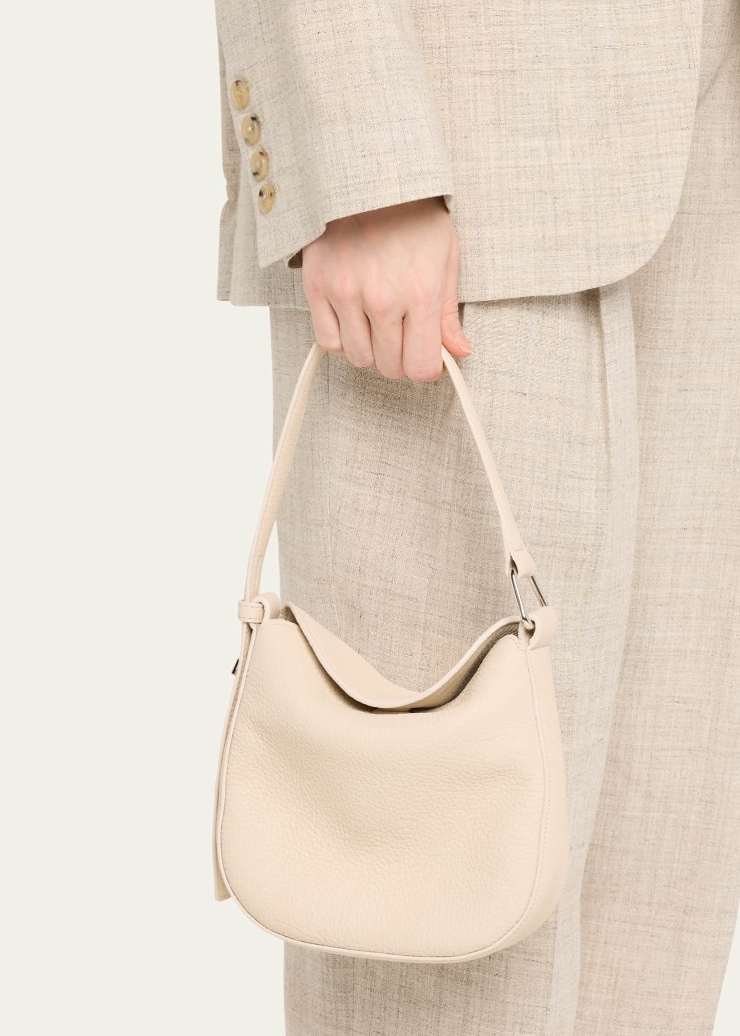 Akris Anna Mini Leather Hobo Bag Image 2 of 5