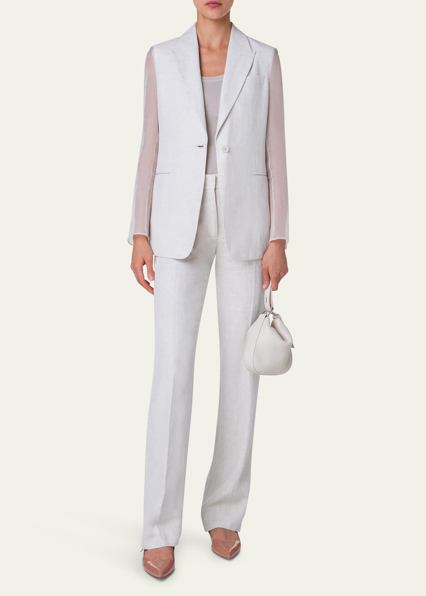 Akris Anna Mini Leather Hobo Bag Image 5 of 5