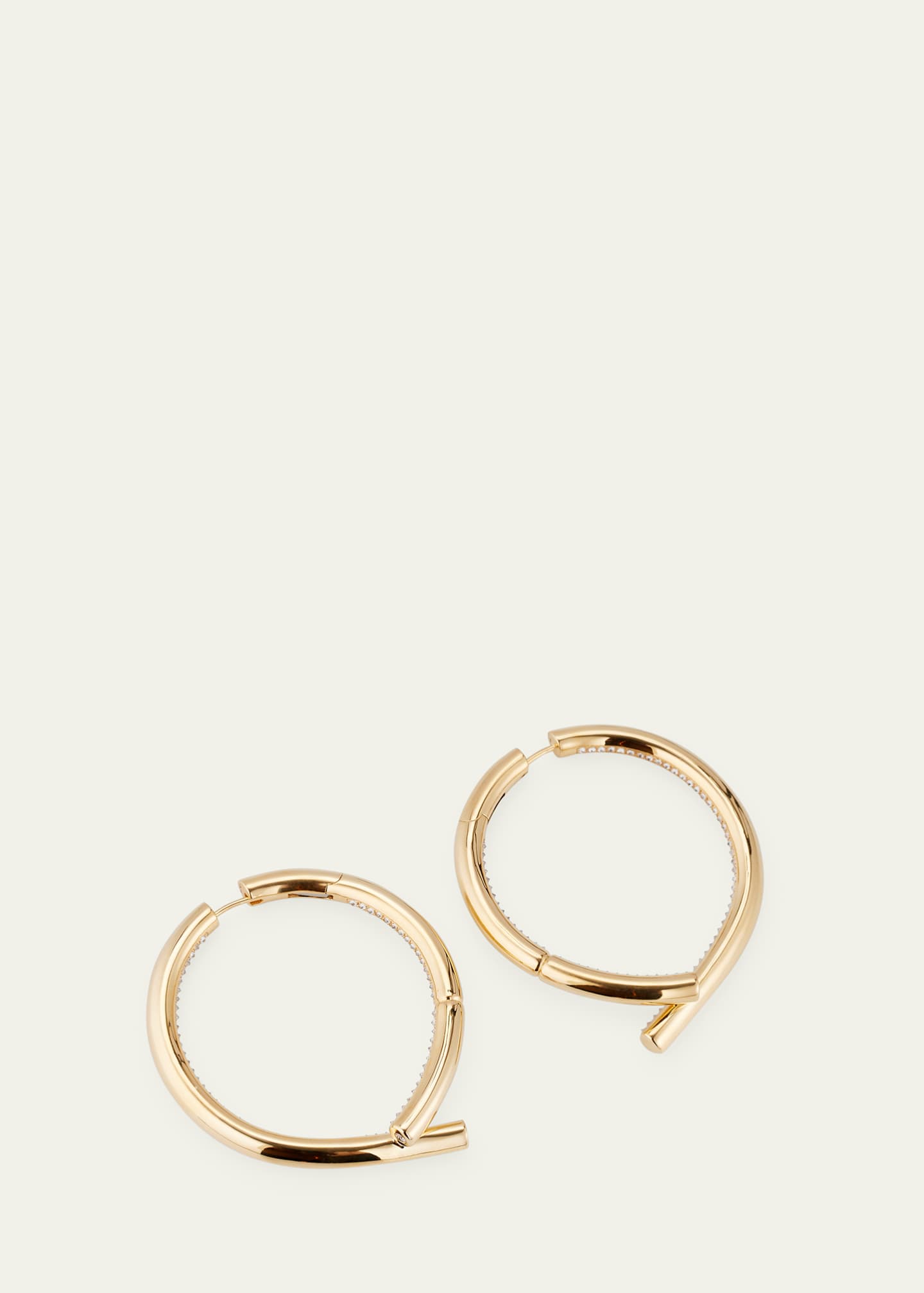 TABAYER 18K Yellow Gold Fairmined Oera Earrings with Diamonds Image 3 of 4