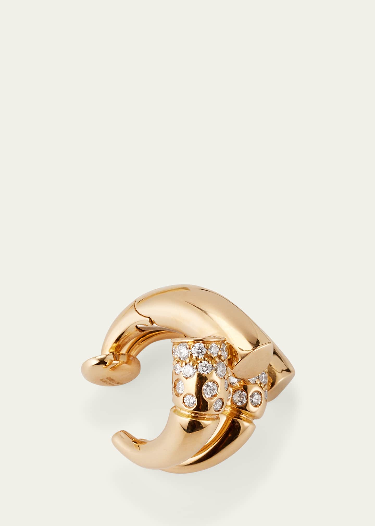 TABAYER 18K Yellow Gold Fairmined Oera Earrcuff with Diamonds Image 4 of 4