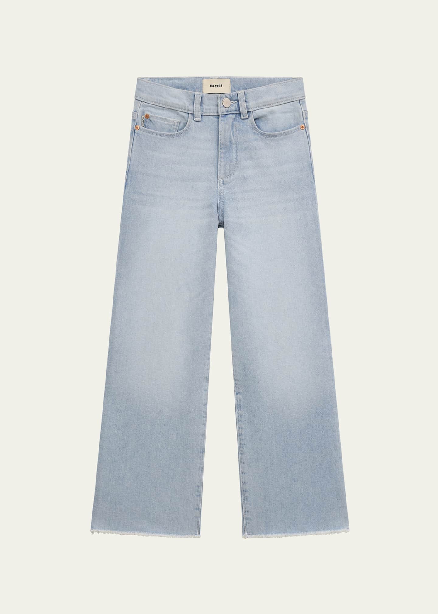 DL1961 Girl's Lily High Rise Wide Leg Jeans, Size 7-16 - Bergdorf