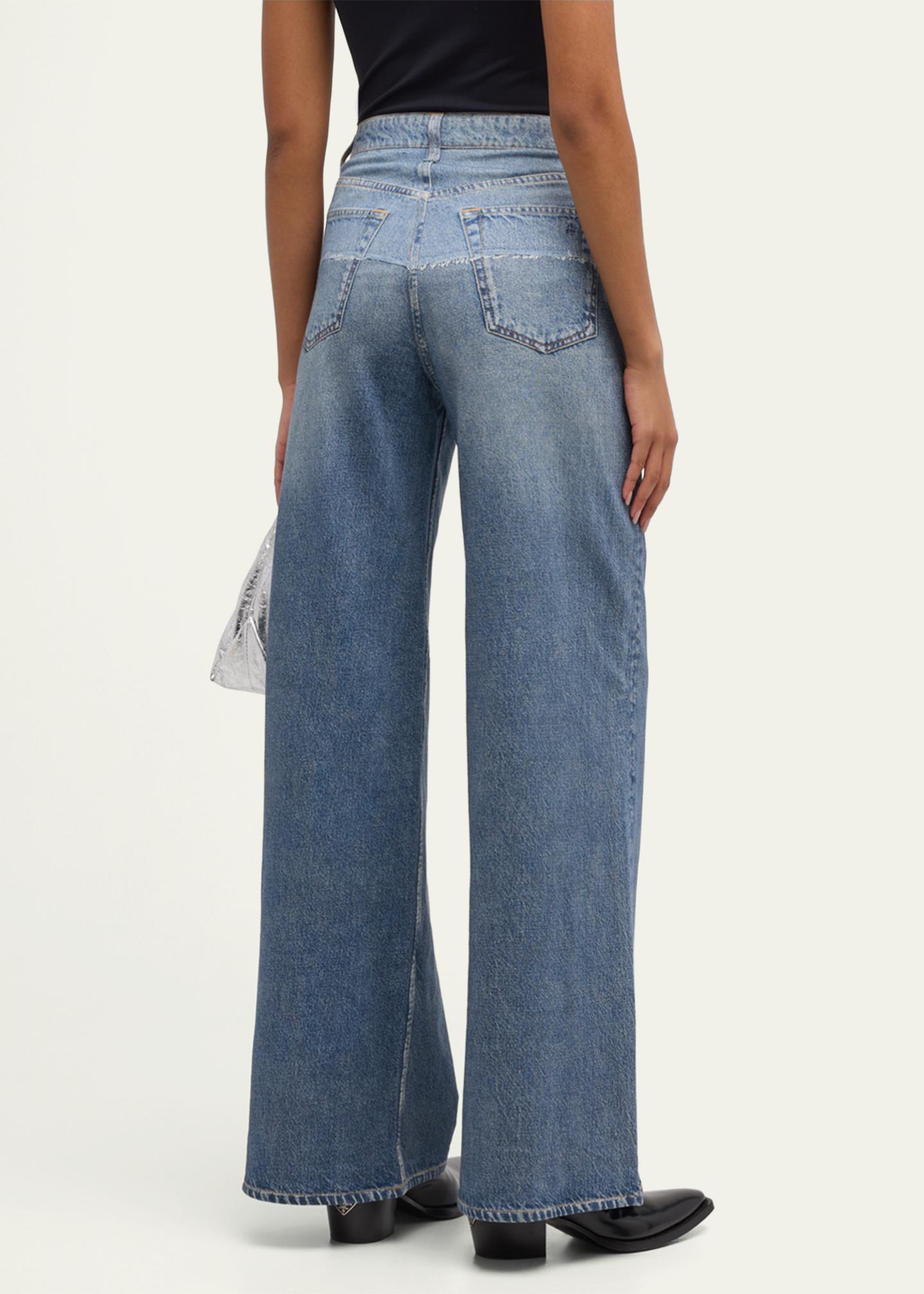 rag & bone rb Miramar Sofie Cotton-Terry Wide-Leg Jeans - Bergdorf