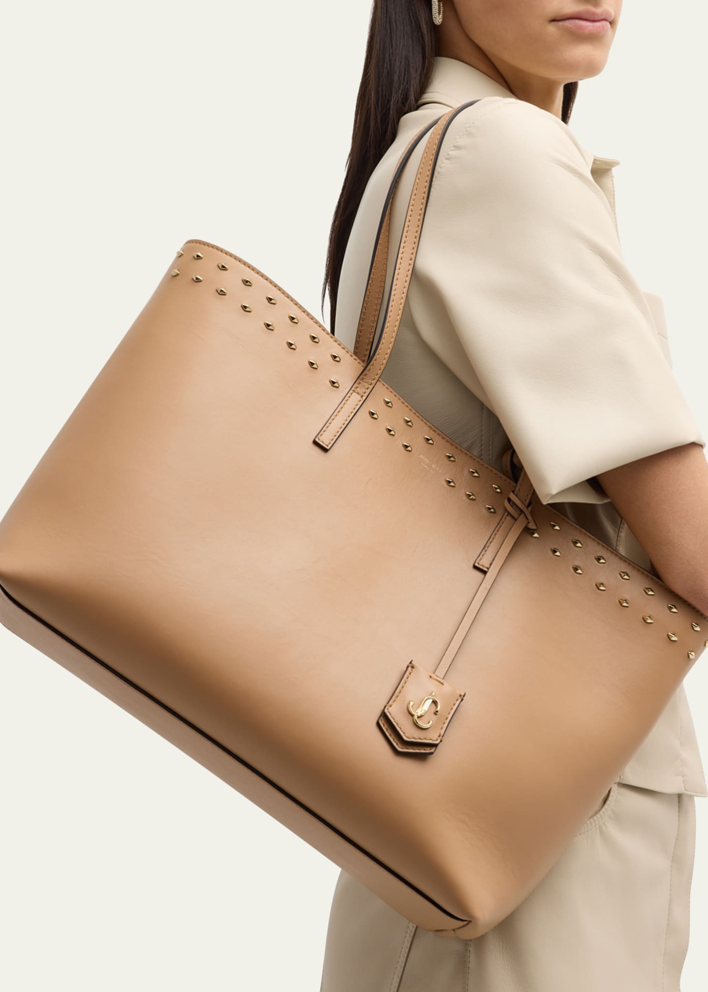 East west leather tote deals