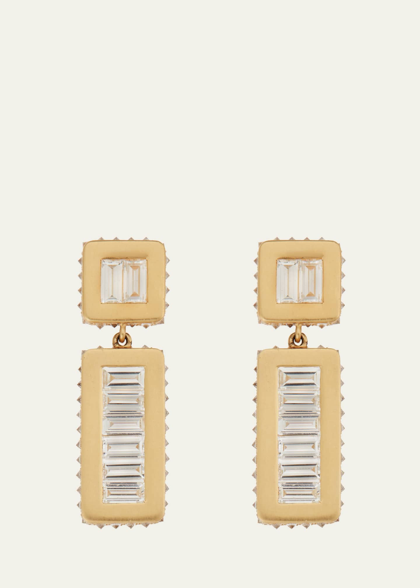 ILEANA MAKRI 18K Yellow Gold Inverted Oblong Tile Earrings with ...
